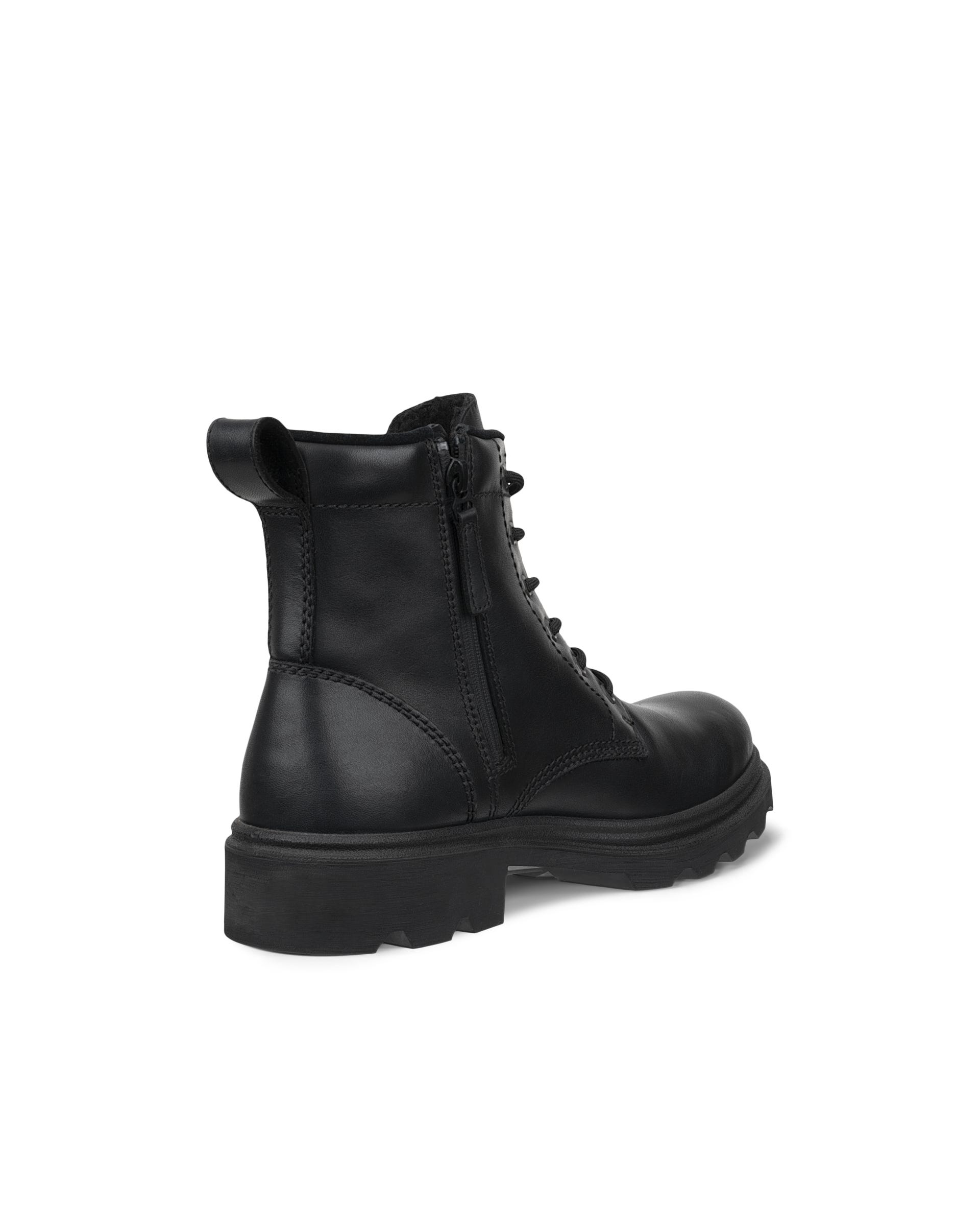 ECCO® GRAINER Herren Halbhoher Schnürstiefel aus Leder - Schwarz - Outside