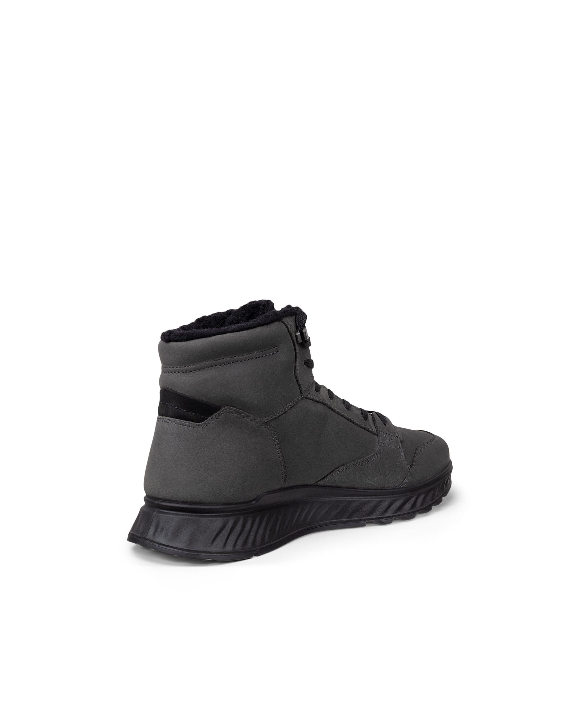 Men's ECCO® EXOSTRIDE Nubuck Boot - Grey - Back