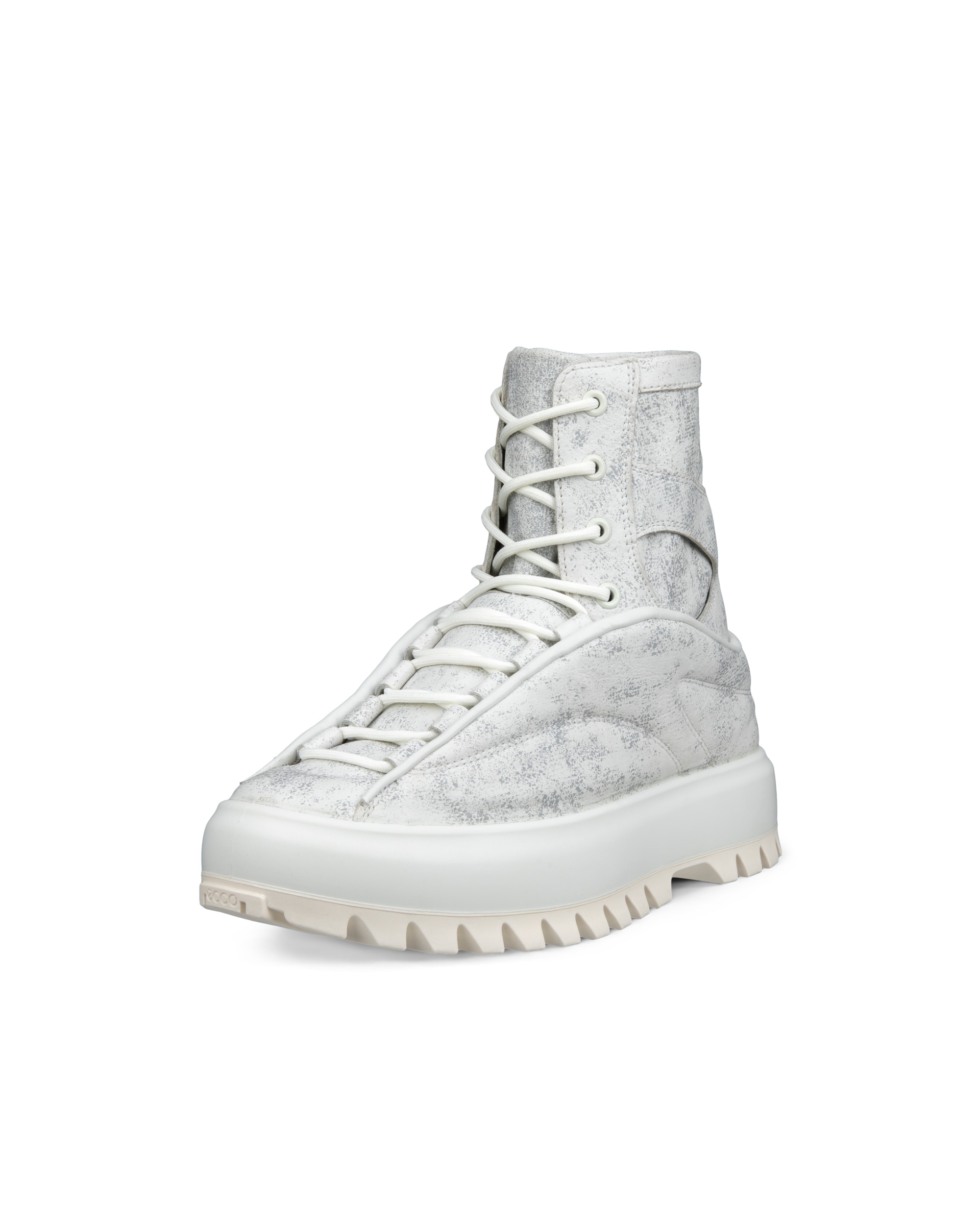 ECCO® Street Ace Ral7000 Dames halfhoge leren laars - Wit - Main