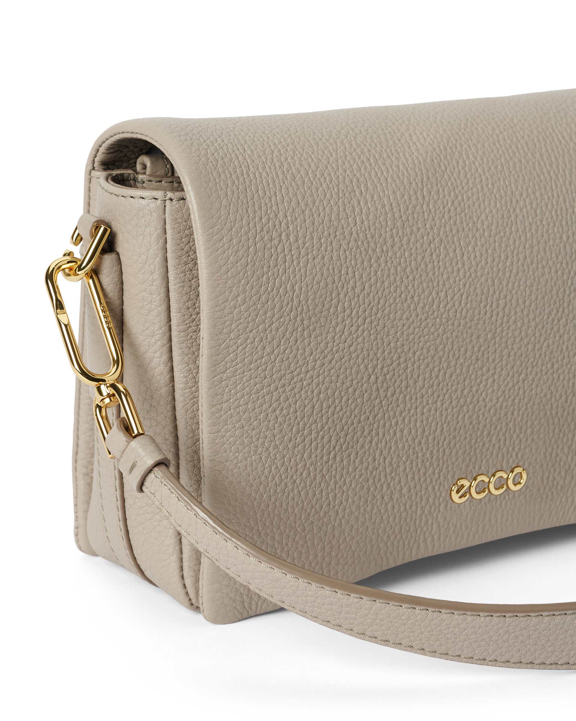 ECCO PINCH BAG L SOFT PEBBLED レザークロスボディバッグ - ベージュ - Detail-1