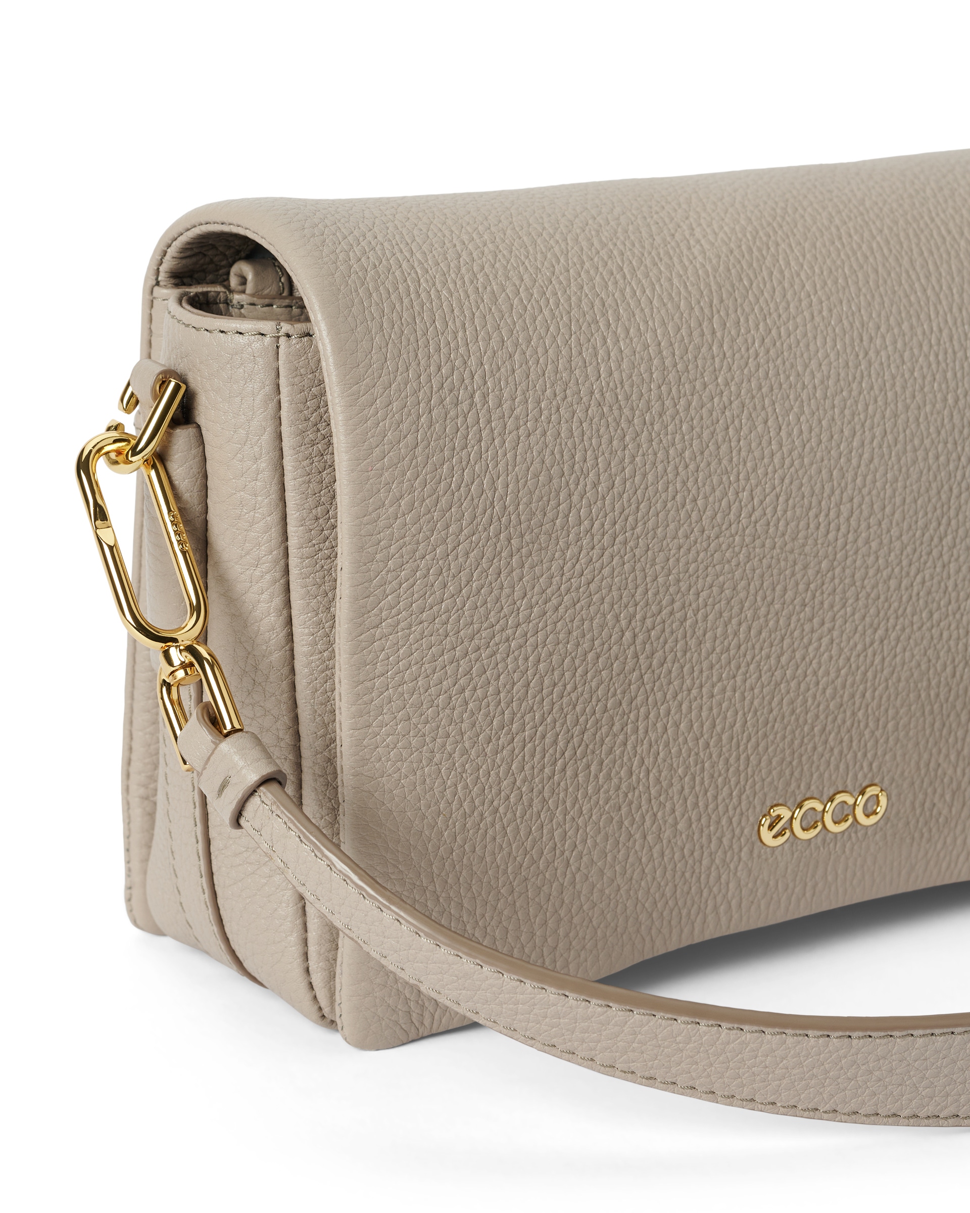 ECCO PINCH BAG L SOFT PEBBLED レザークロスボディバッグ - ベージュ - Detail-1