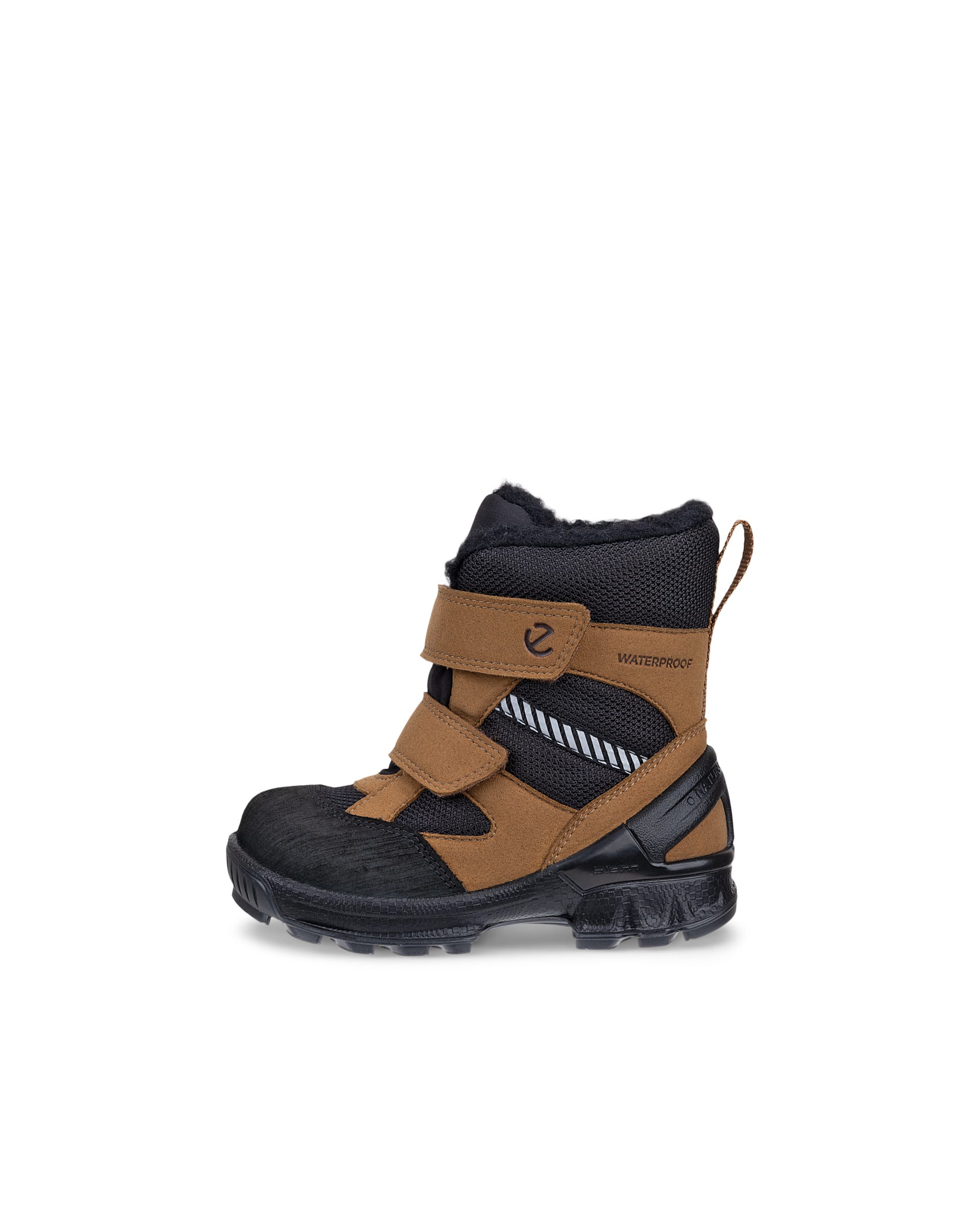 Dziecięce wodoodporne tekstylne buty zimowe ECCO® BIOM HIKE INFANT - Brązowy - Outside