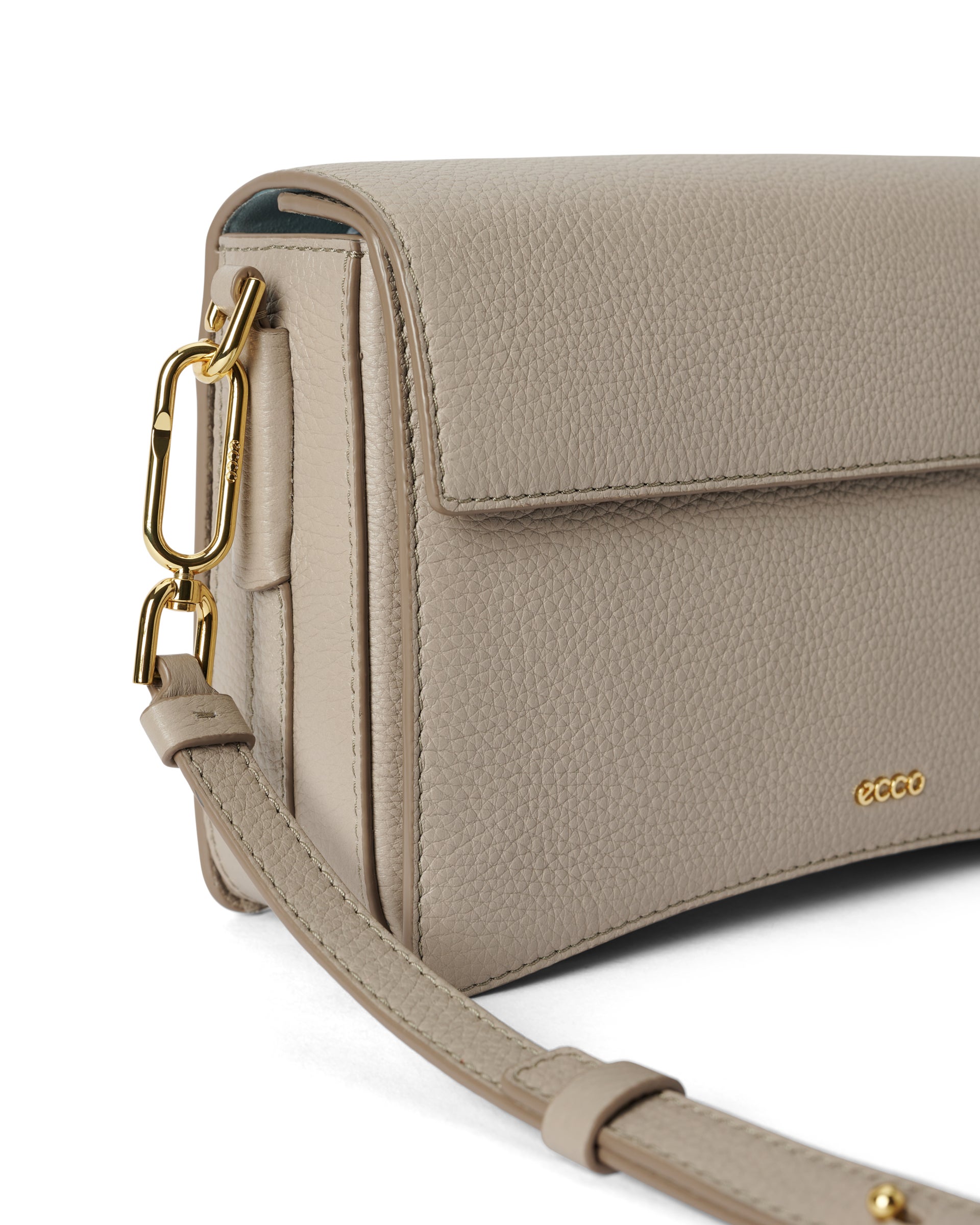 ECCO® Pinch Bag Umhängetasche aus Leder - Beige - Detail-1