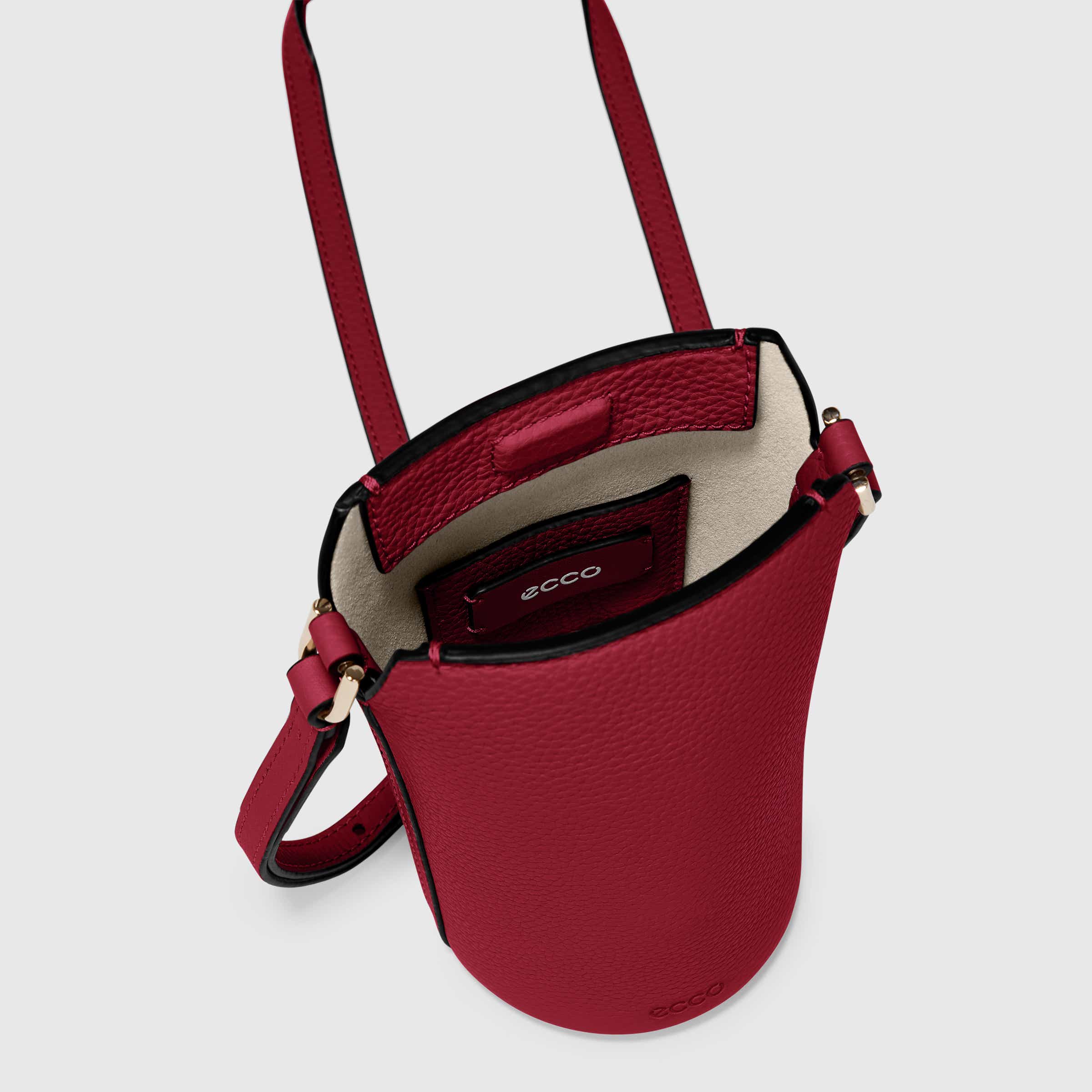 ECCO® Pot Leather Crossbody Bag - Red - Inside