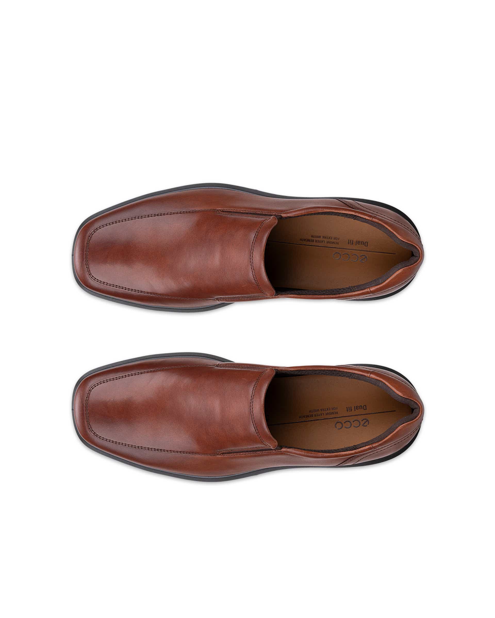 ECCO® HELSINKI 2 chaussures sans lacet en cuir pour homme - Brun - Top left pair