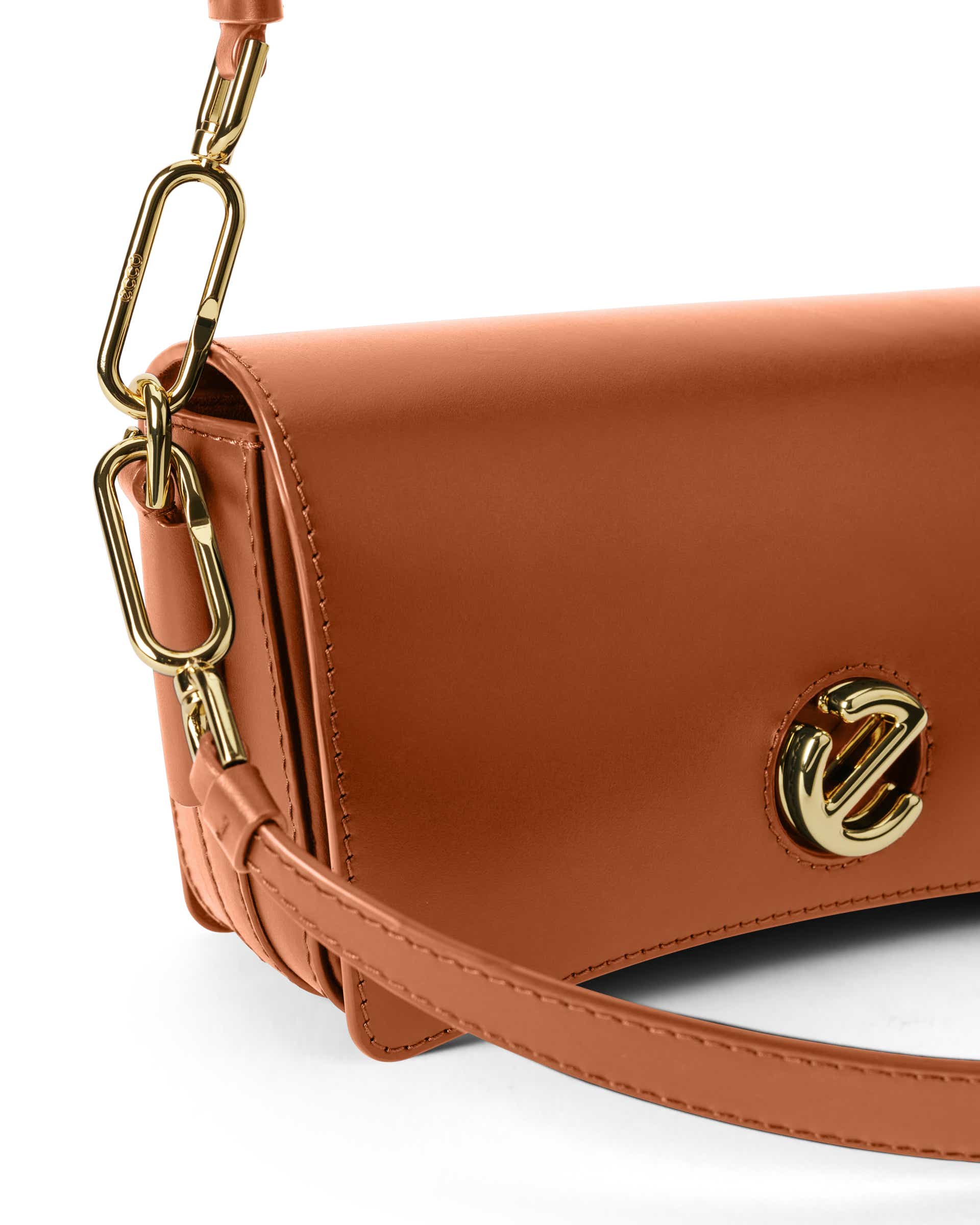 Skórzana torebka przez ramię ECCO® Pinch Bag - Brązowy - Detail-2