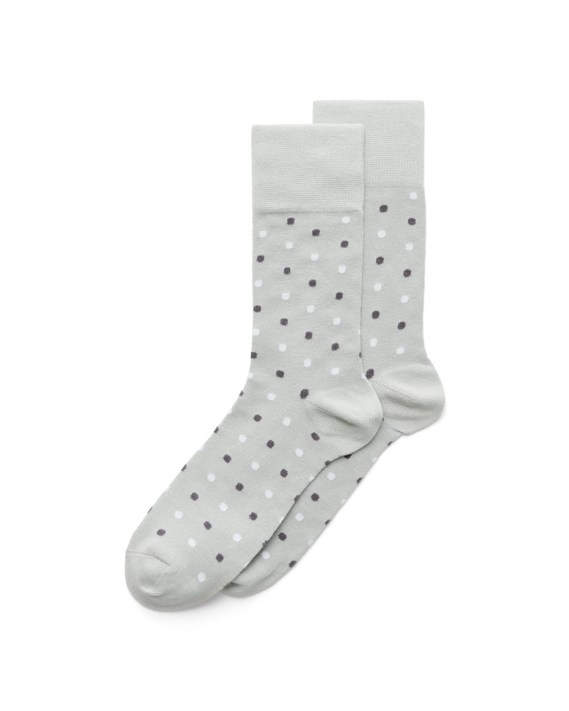 Men's ECCO® Classic Dotted Mid-Cut Socks - Grey - Main