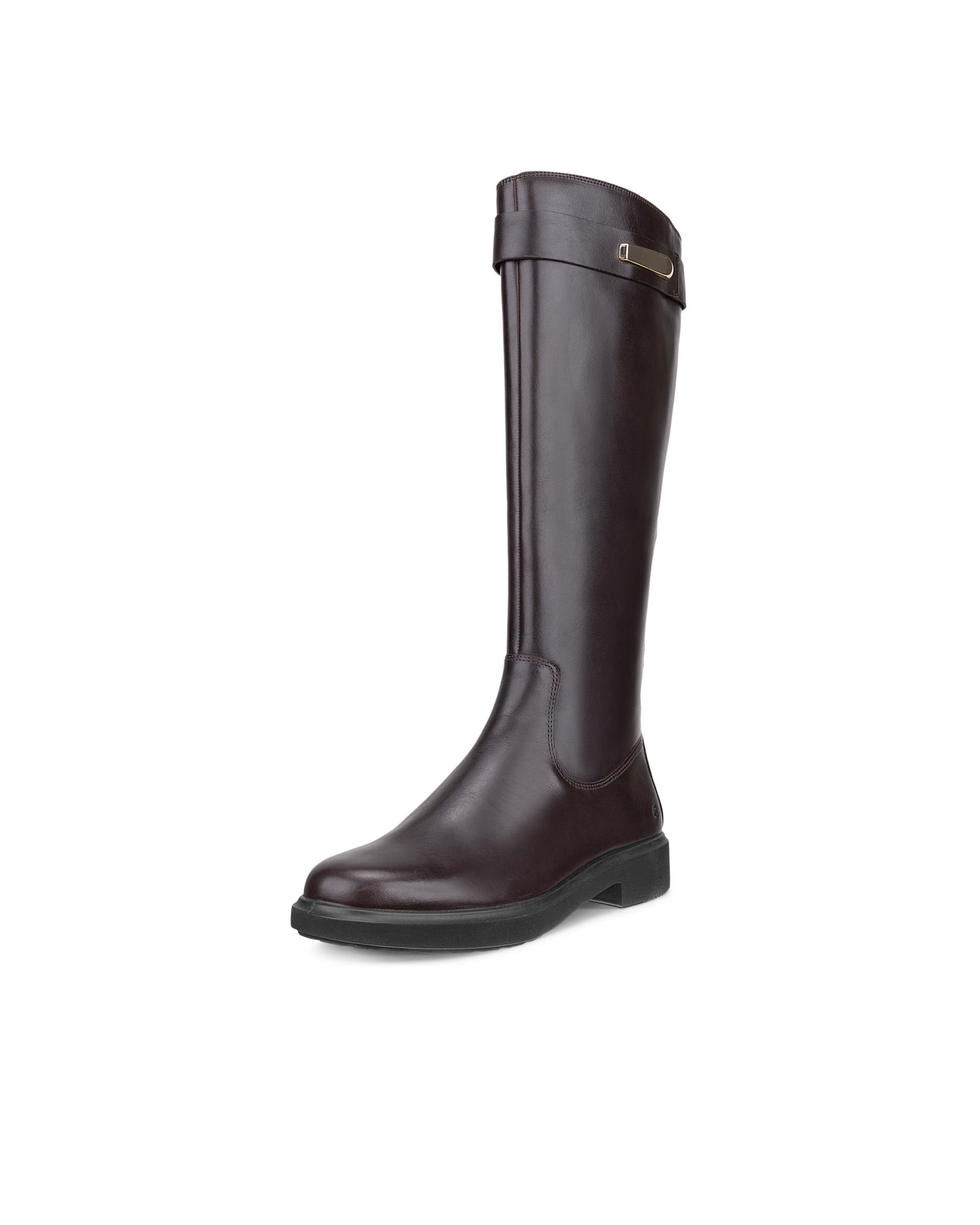 Women's ECCO® Metropole Amsterdam Leather High-Cut Boot - Brown - Main