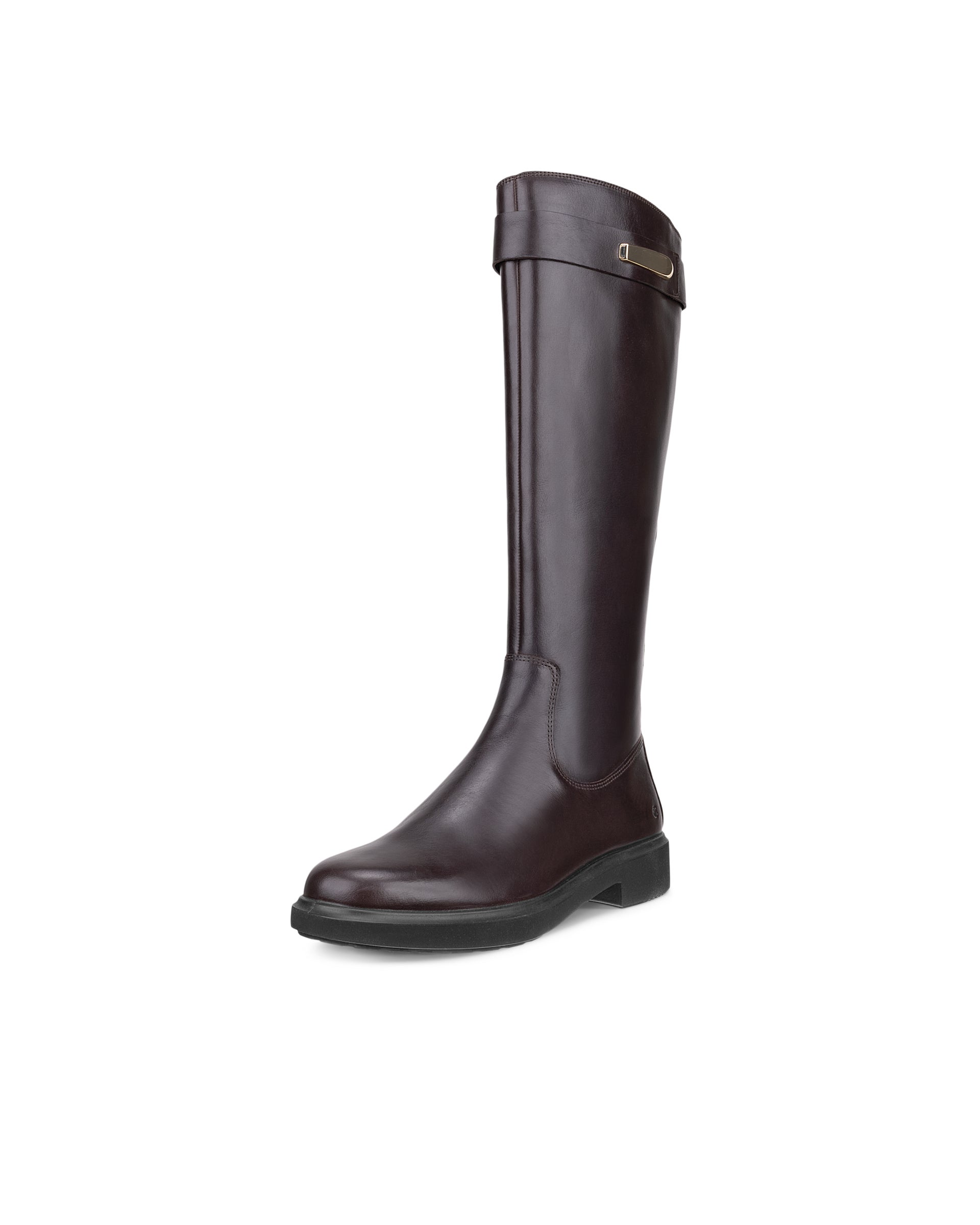 Women's ECCO® Metropole Amsterdam Leather High-Cut Boot - Brown - Main