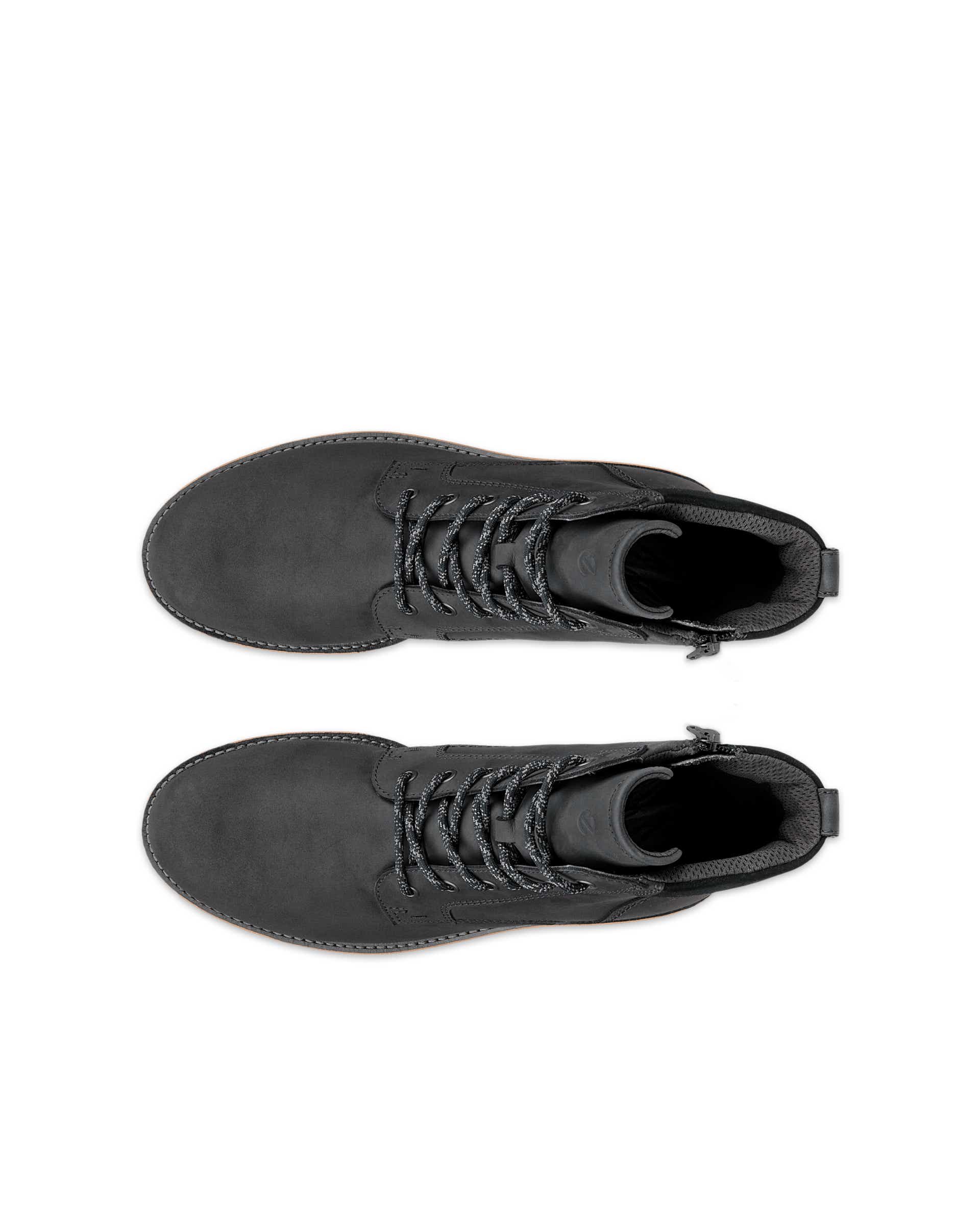 Pánská nubuková voděodolná kotníčková obuv ECCO® CHARLESTOWN - Černá - Top left pair