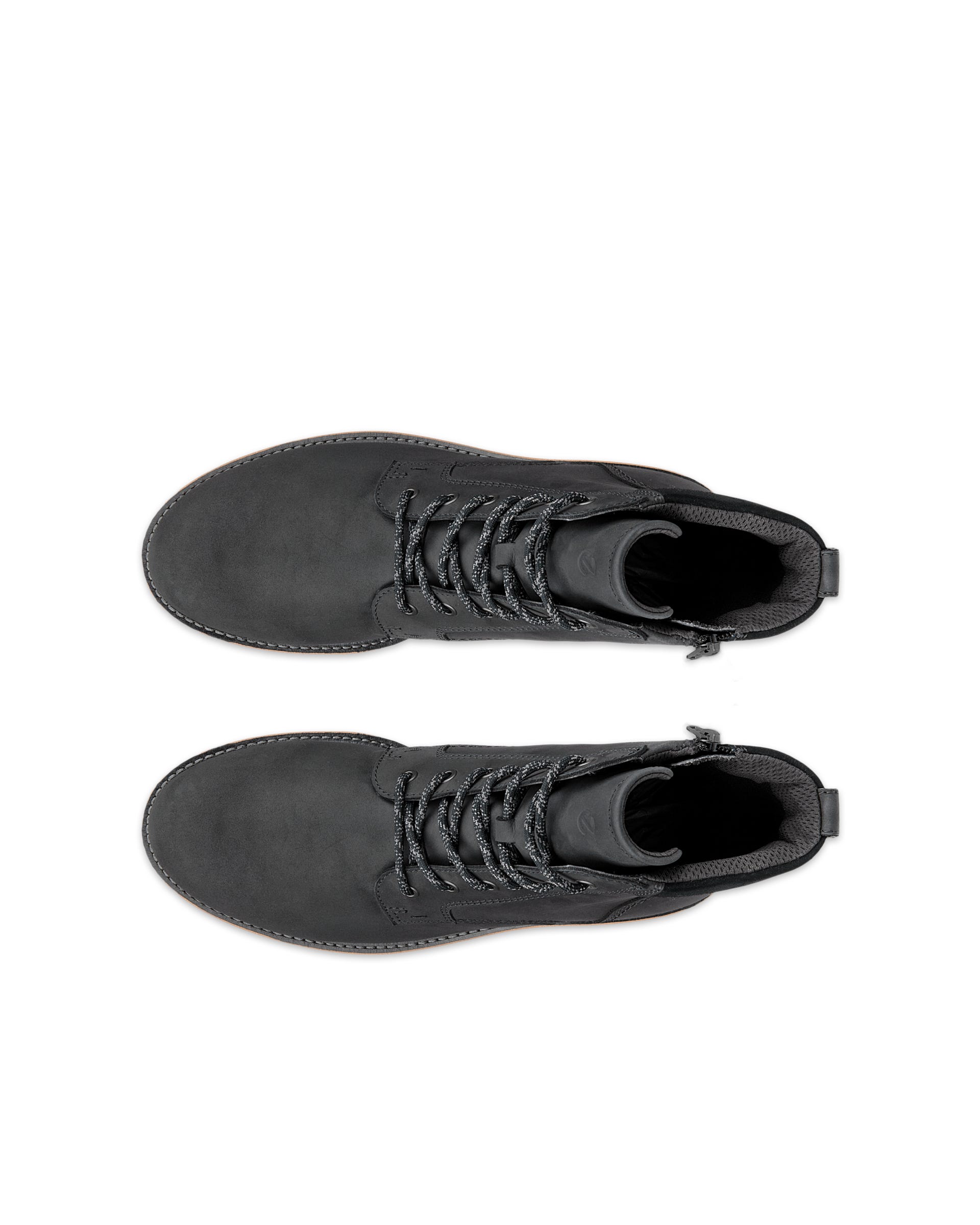 Men's ECCO® CHARLESTOWN Nubuck Waterproof Mid-Cut Boot - Black - Outside