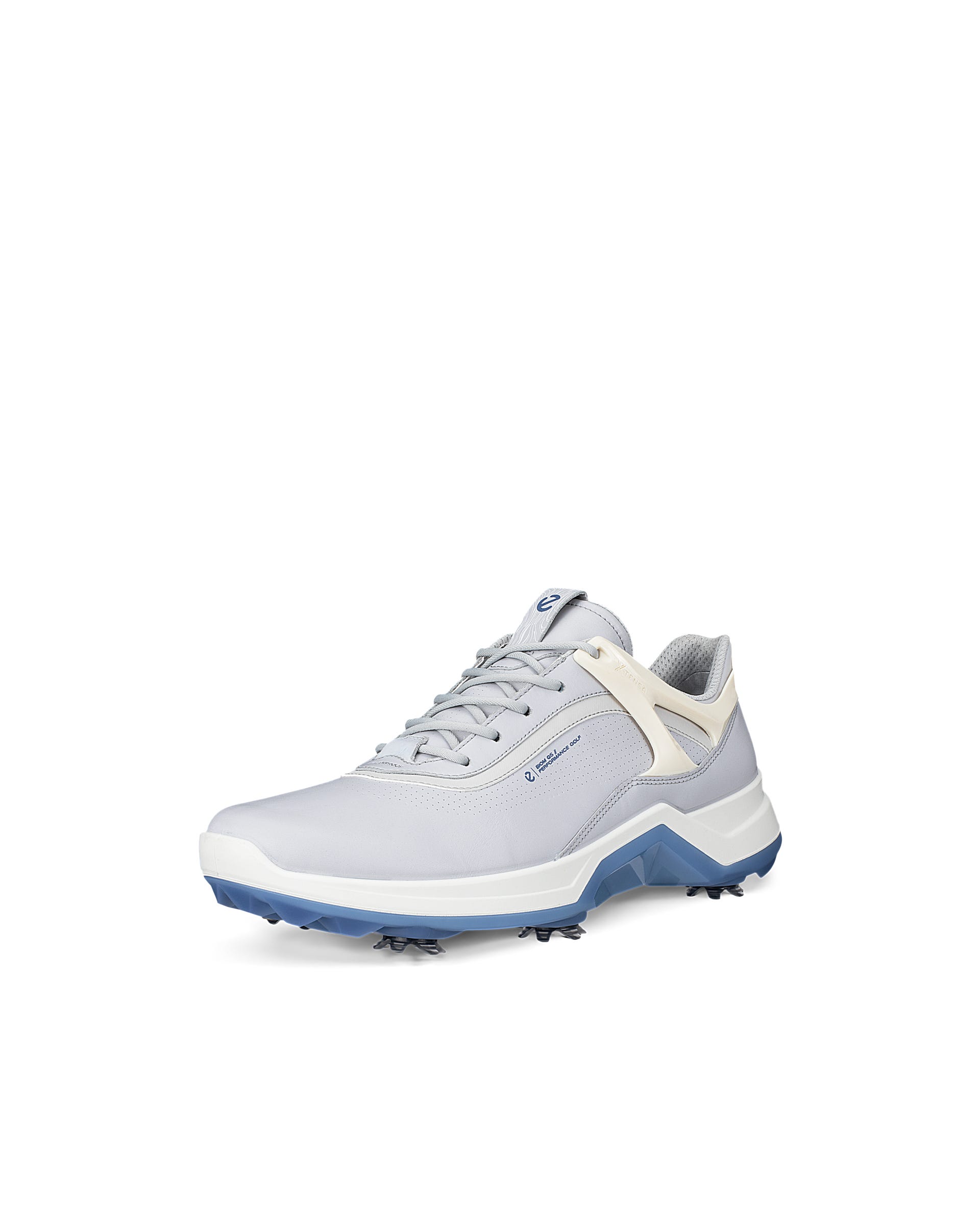 Men's ECCO® Golf Biom G5 Leather Cleated Waterproof Golf Shoe - Gray - Outside