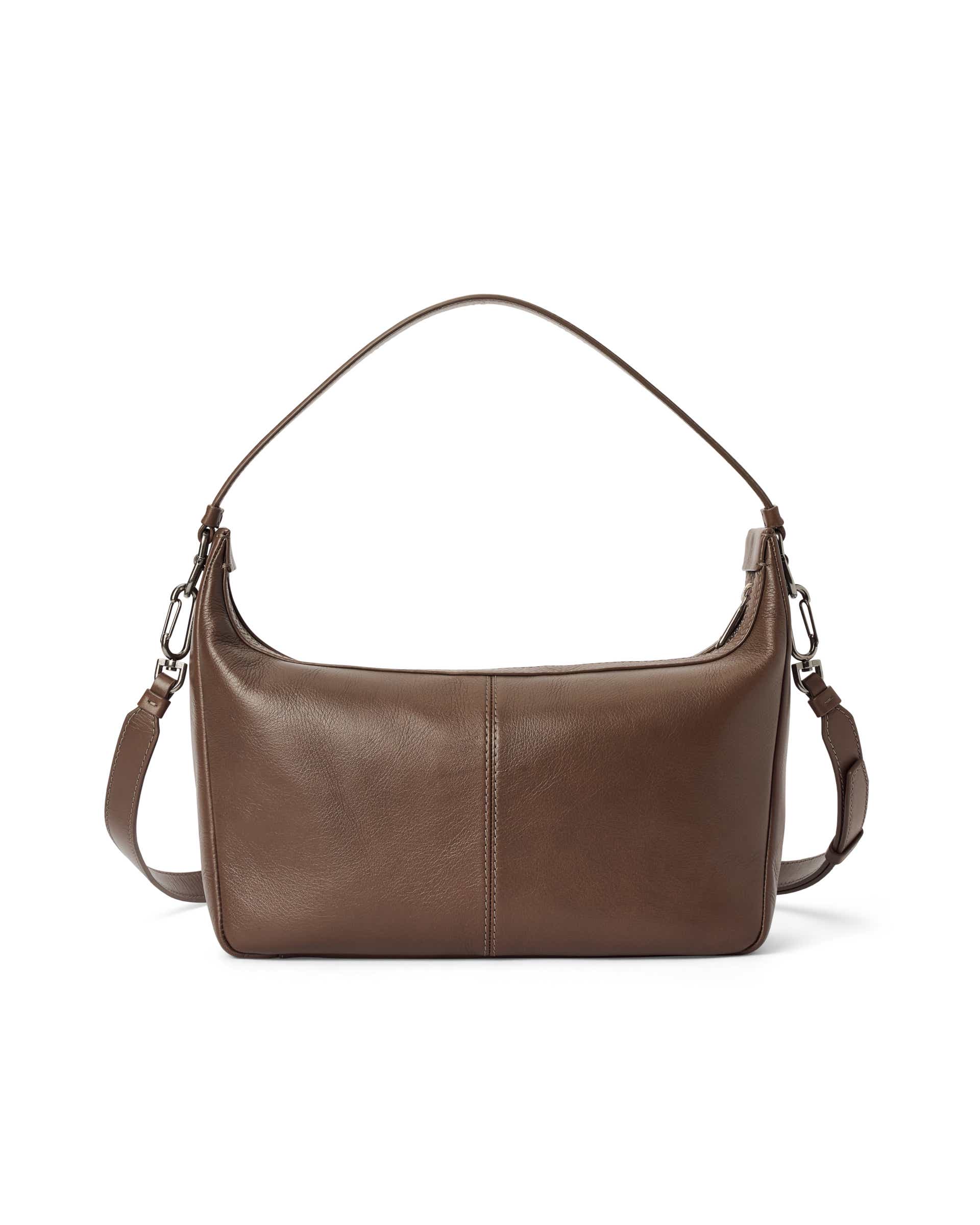 ECCO® HOBO S kompakt hobostyle taske i læder til damer - Brun - Back
