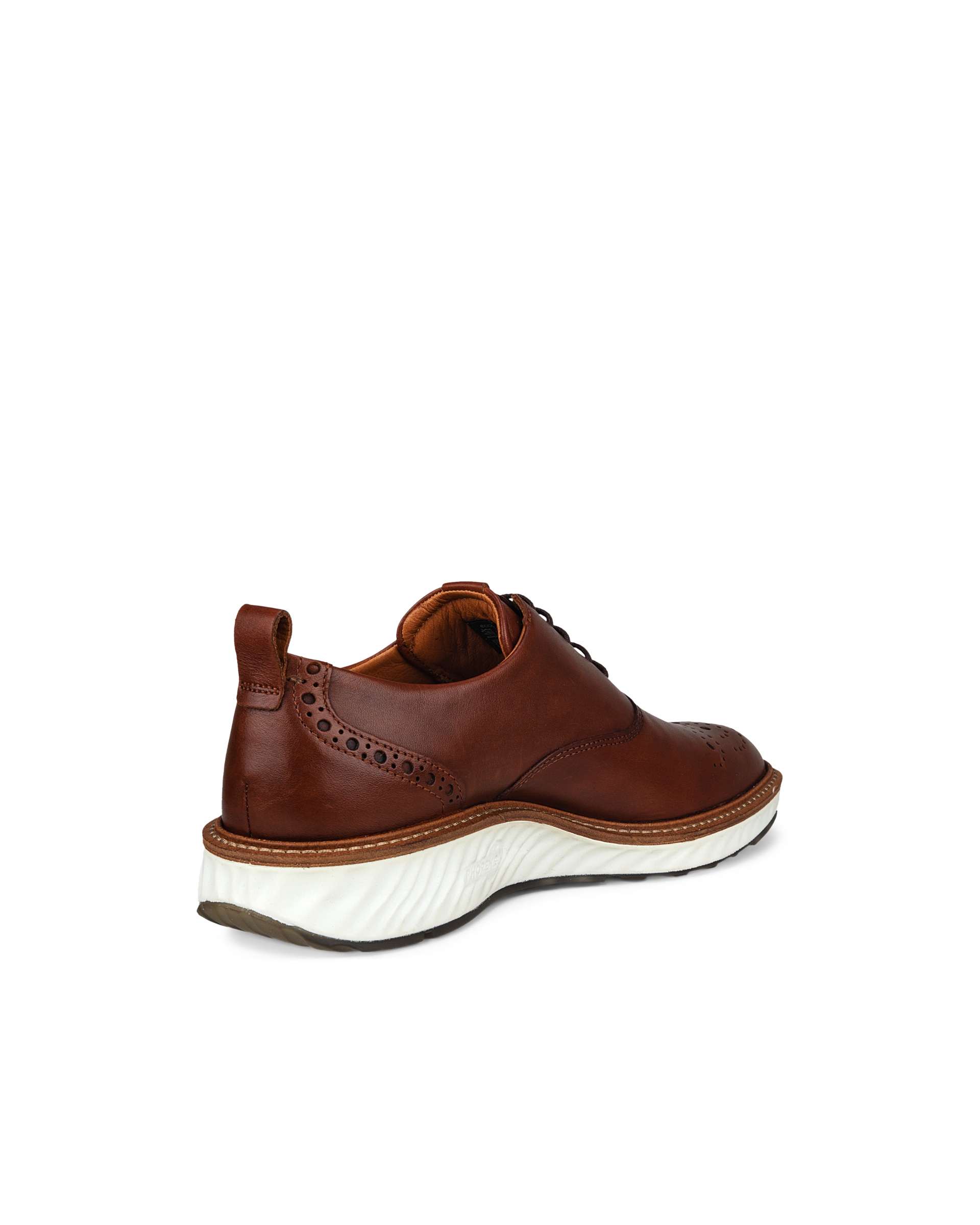 ECCO Men's ST.1 Hybrid Brogue Sneaker - Brown - Back