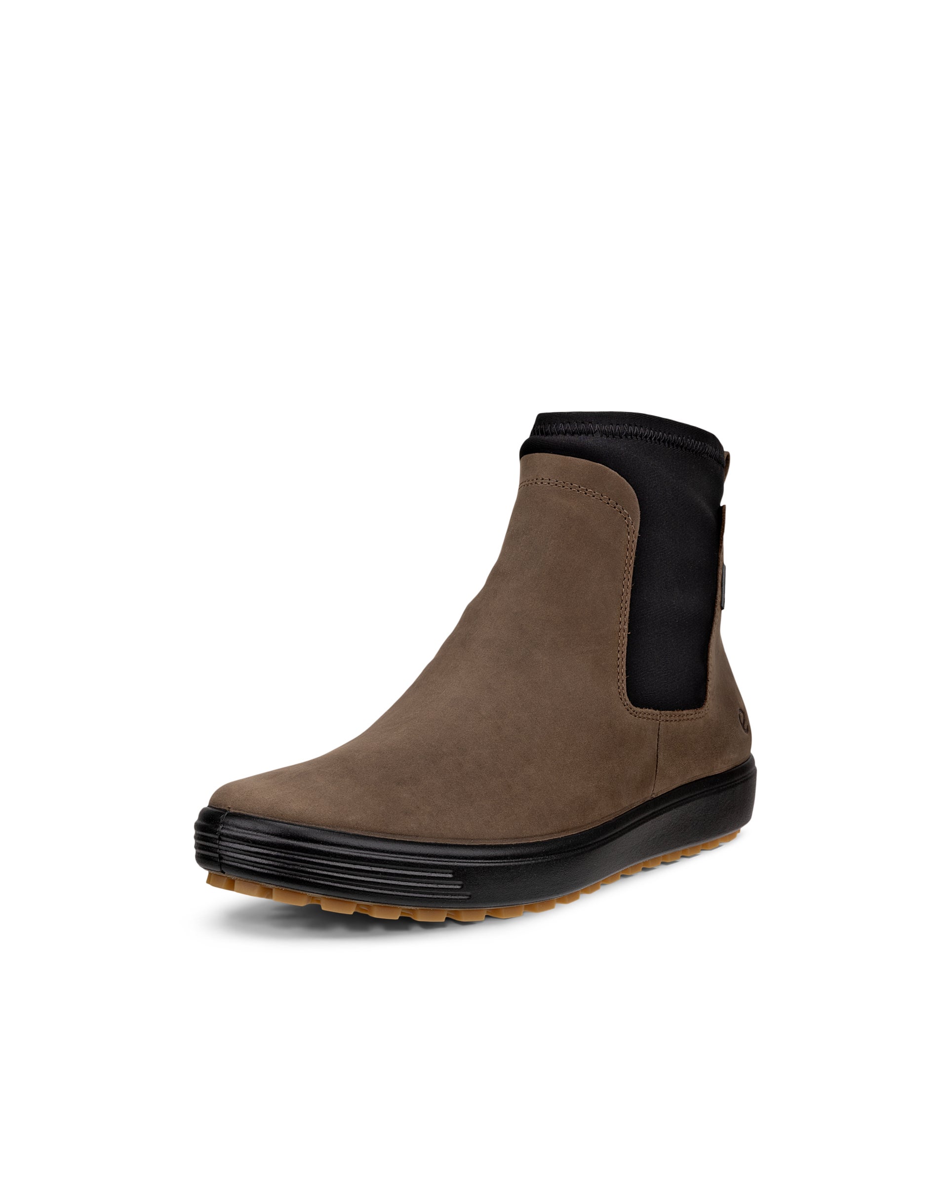ECCO® SOFT 7 botte Chelsea en nubuck pour femme - Brun - Main
