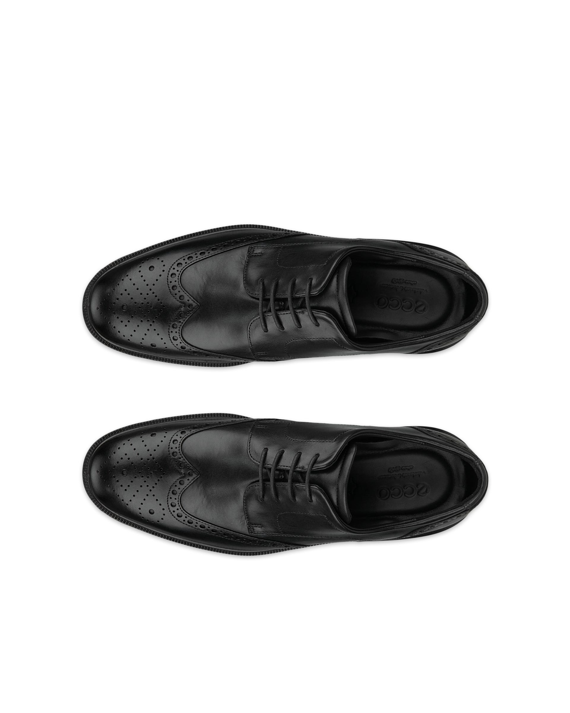 ECCO Men Lisbon Brogue Tie - Black - Top left pair