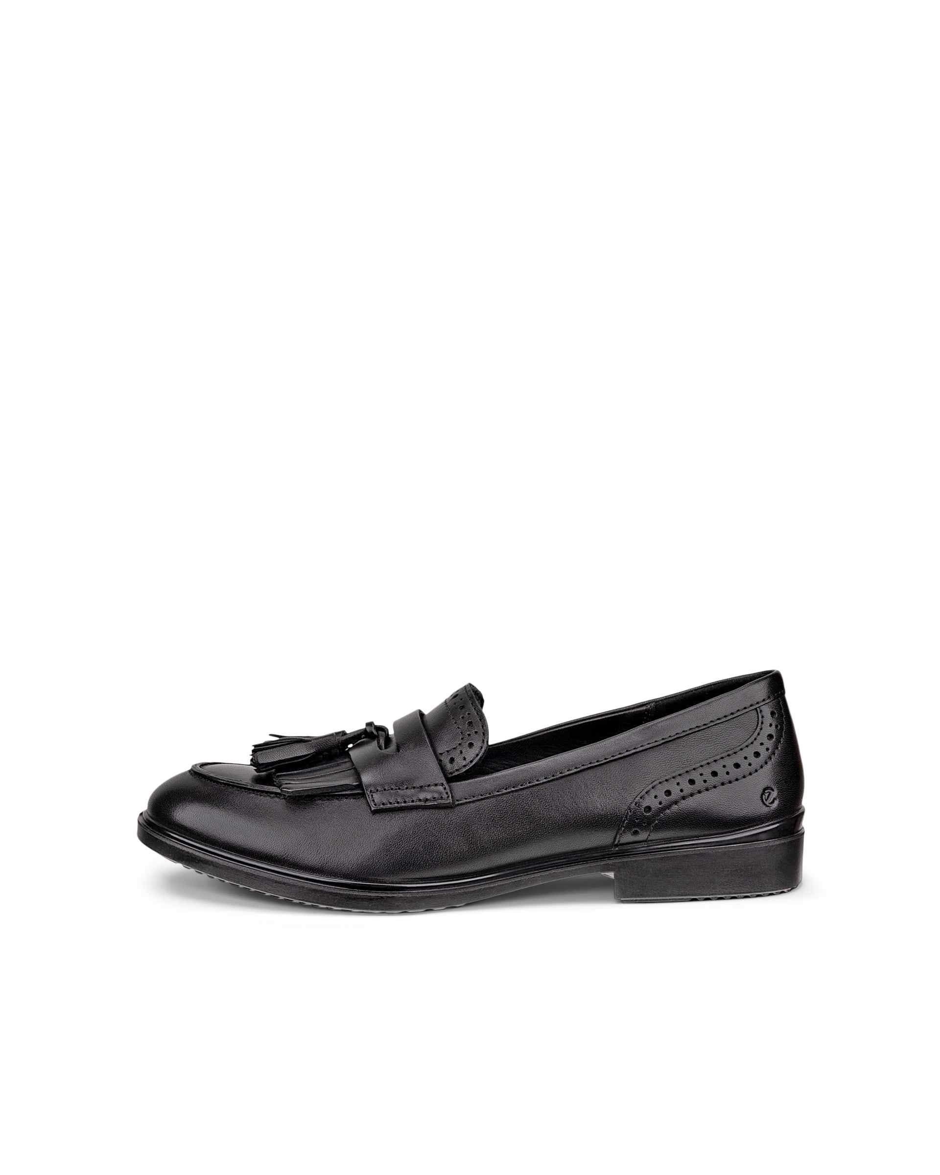Women's ECCO® Dress Classic 15 Leather Loafer - Black - Outside