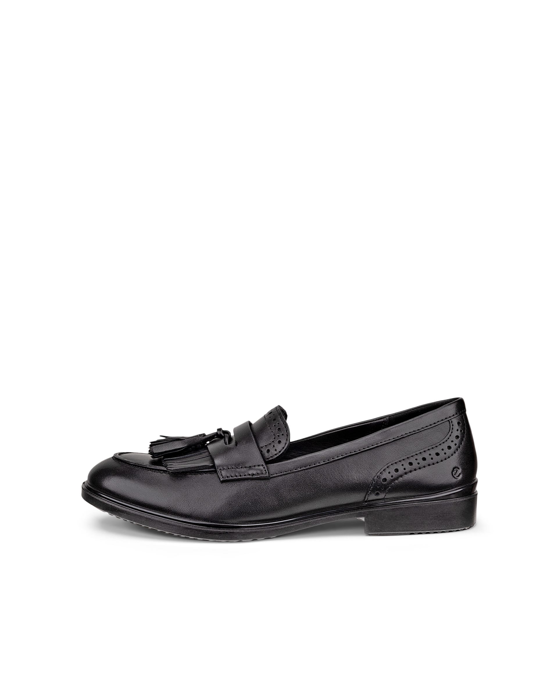 Women's ECCO® Dress Classic 15 Leather Loafer - Black - Outside
