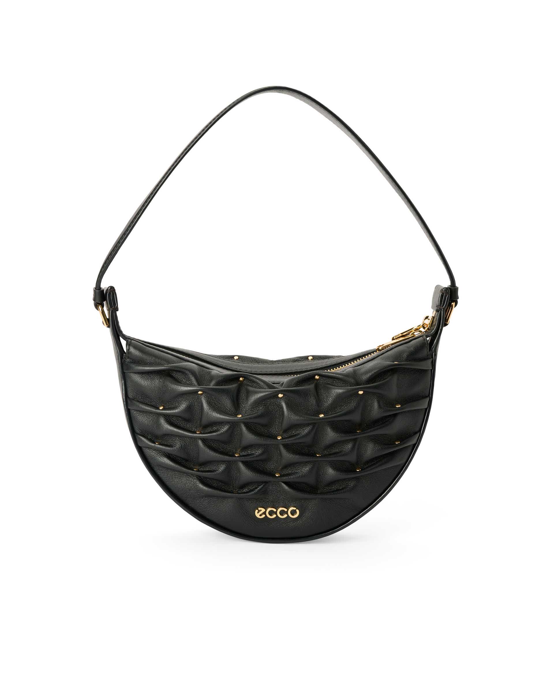 ECCO® Fortune Bag kožna torba hobo - Crna - Main