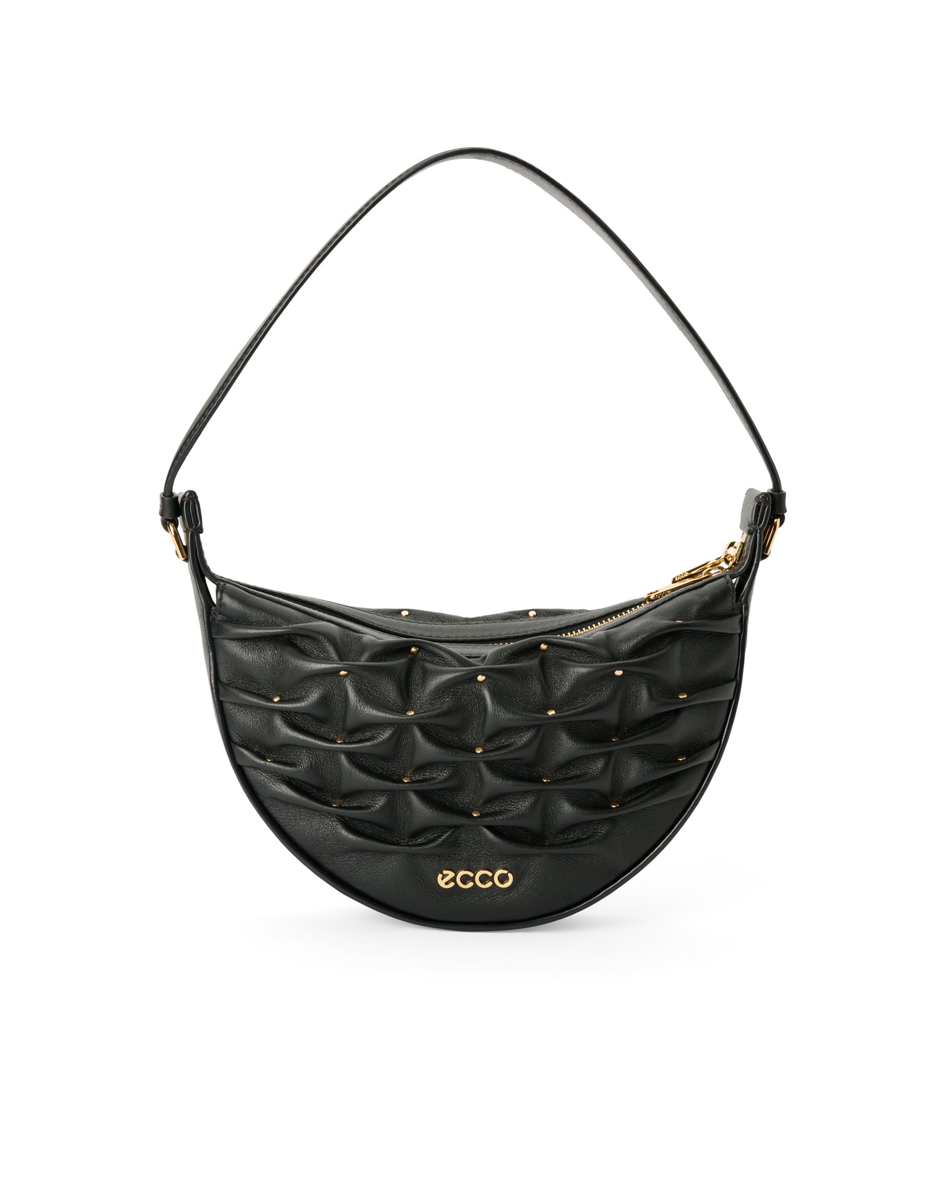 ECCO® Fortune Bag bőr hobo táska - Fekete - Main