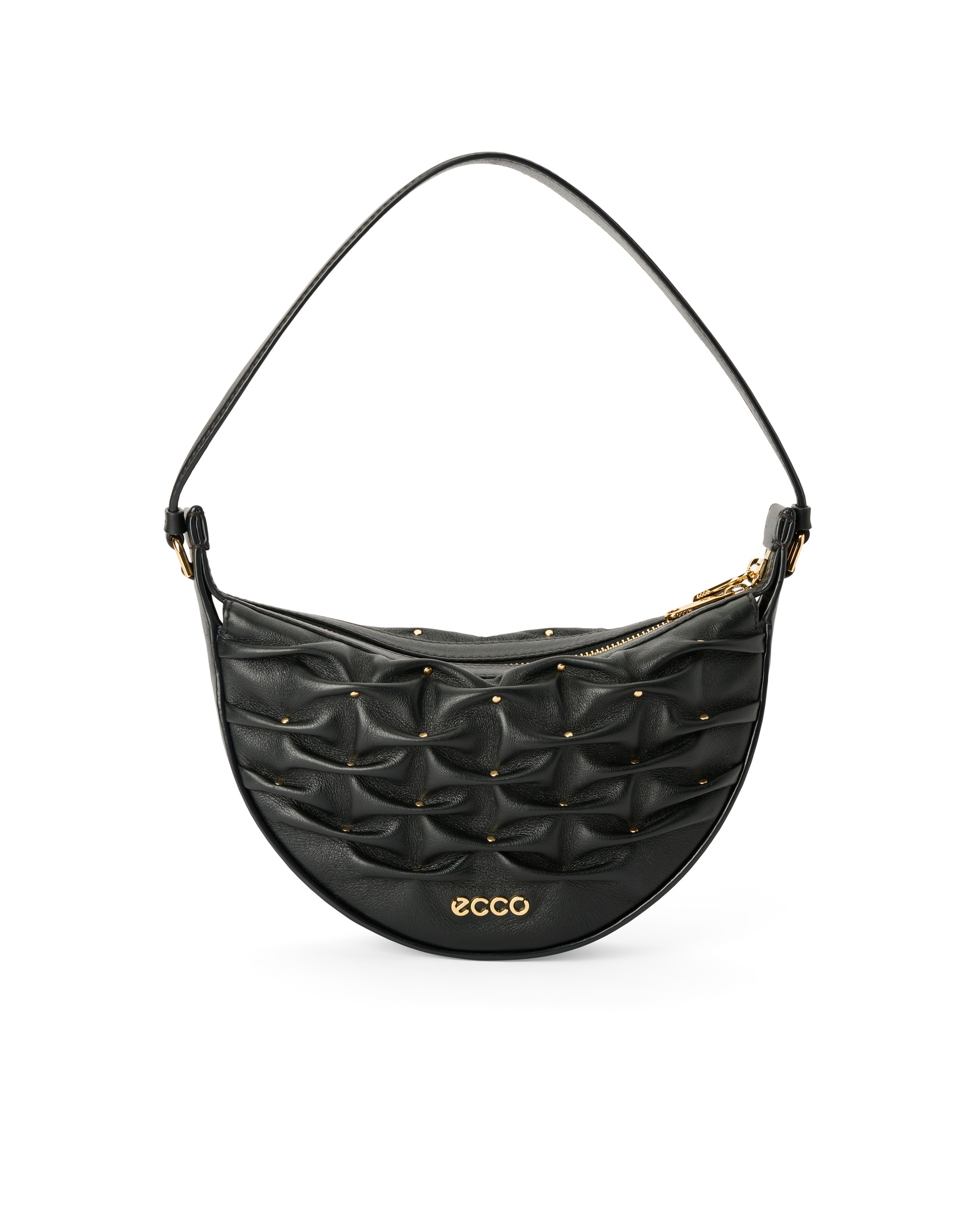 ECCO® Fortune Bag kožna torba hobo - Crna - Main