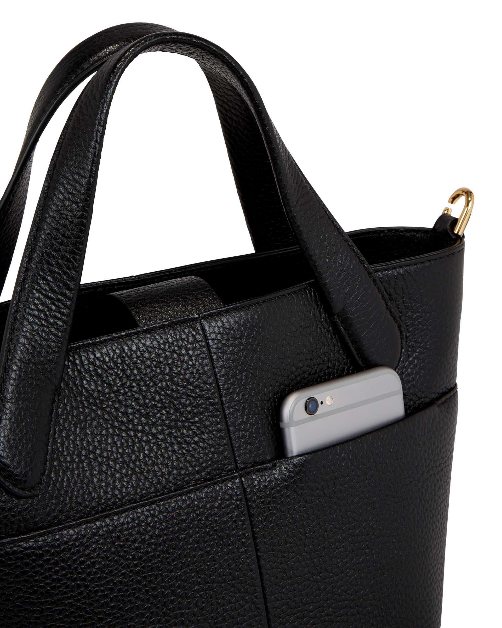ECCO® Leather Tote Bag - Black - Detail-2