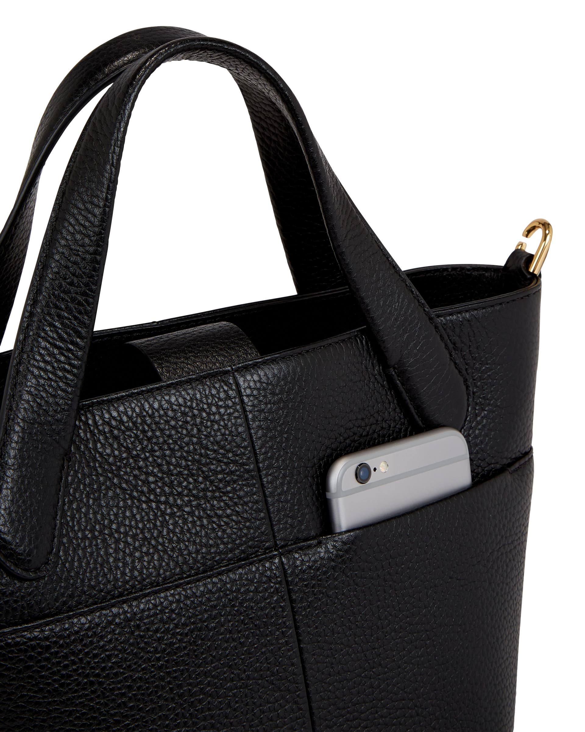 ECCO® Leather Tote Bag - Black - Detail-2