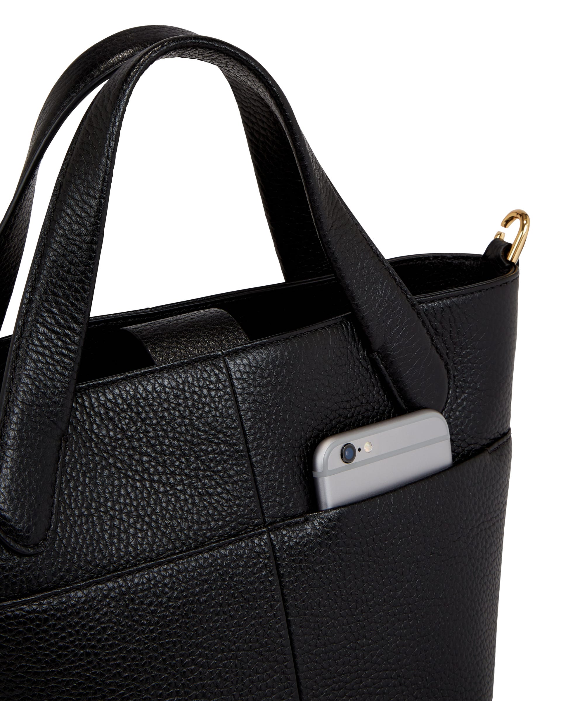 ECCO® Leather Tote Bag - Black - Detail-2