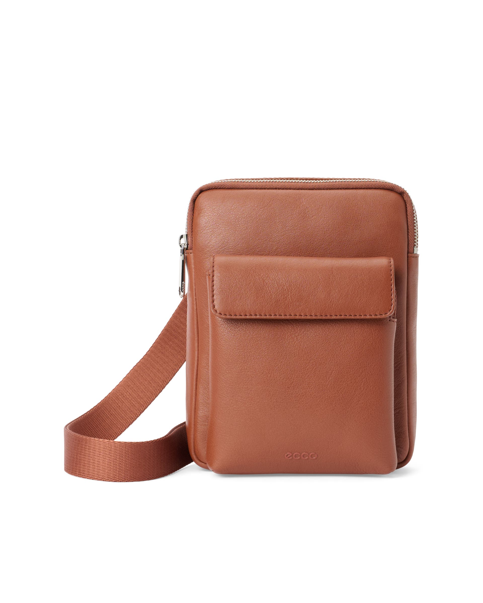FLAT POUCH CITY CROSSBODY - 브라운 - Main
