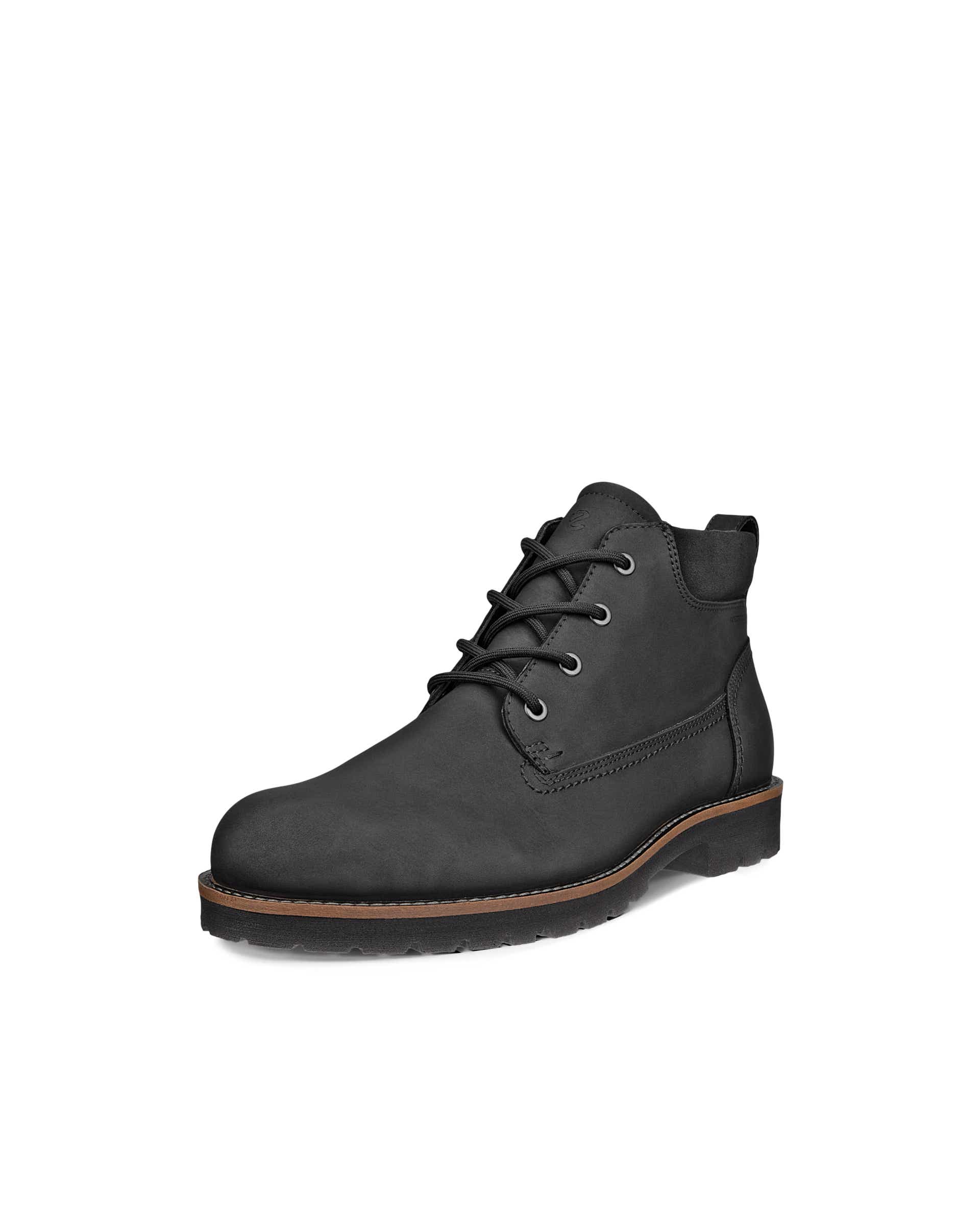 Pánske nubukové šnurovacie čižmy po členky ECCO® CHARLESTOWN - Čierna - Main