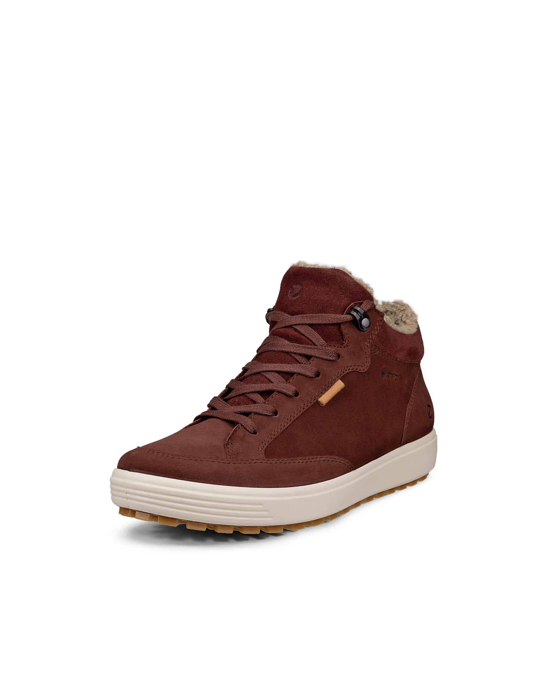 Women's ECCO® Soft 7 Tred Nubuck Gore-Tex Mid-Cut Boot - Brown - Main