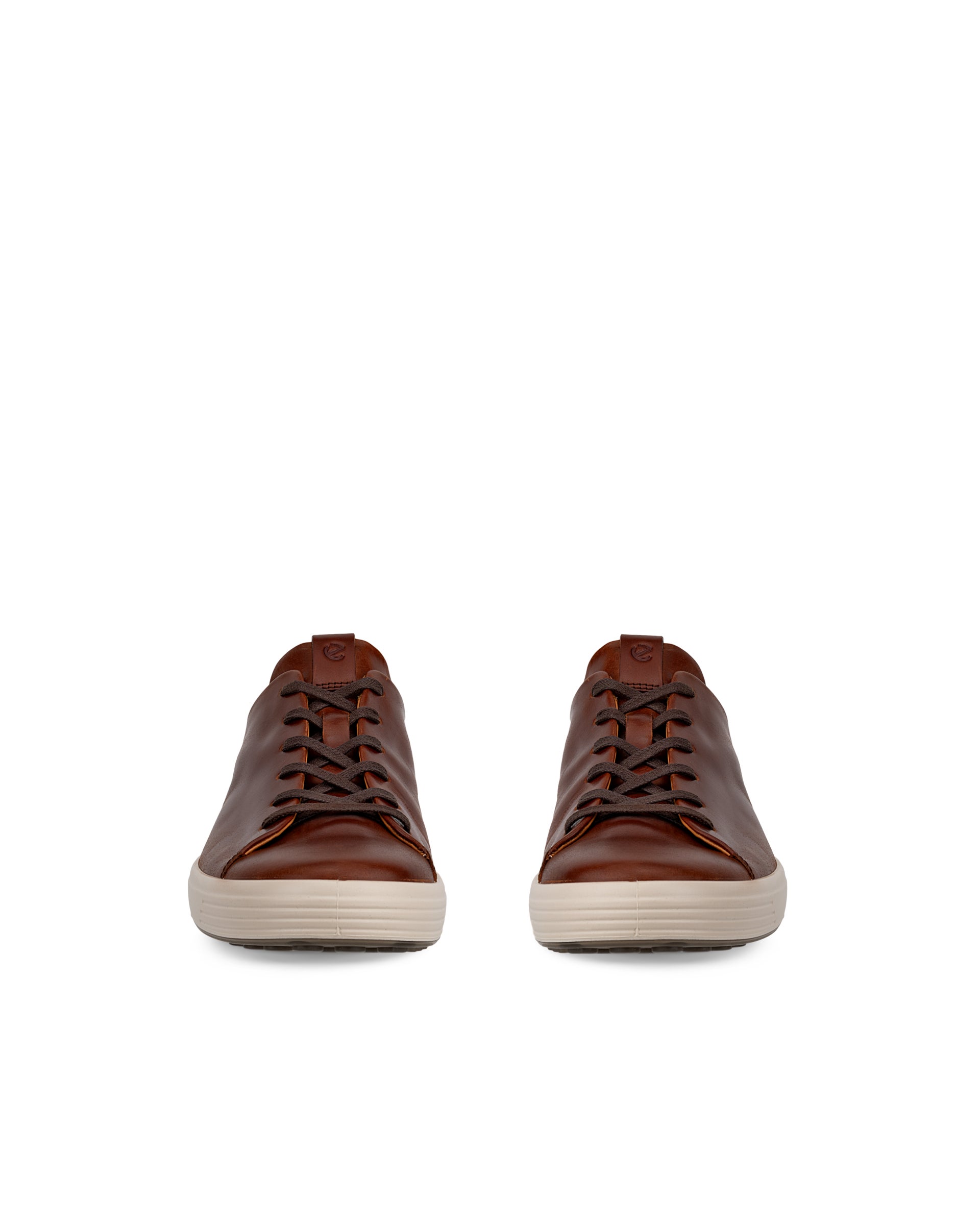 Chaussure à lacets ECCO® Soft 7 en cuir pour hommes - Brun - Front pair