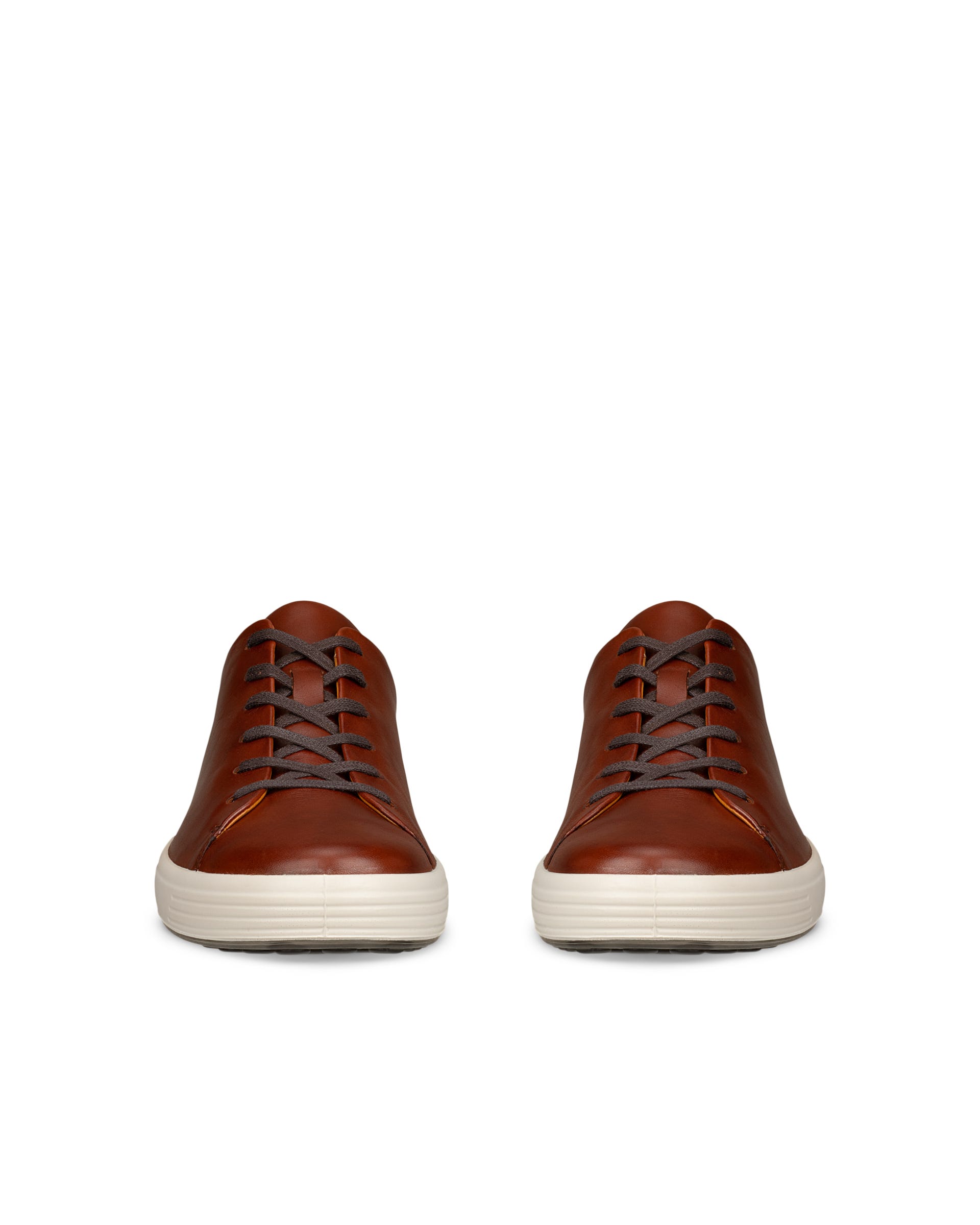 Men's ECCO® Soft 7 Leather Lace-Up Shoe - Brown - Outside