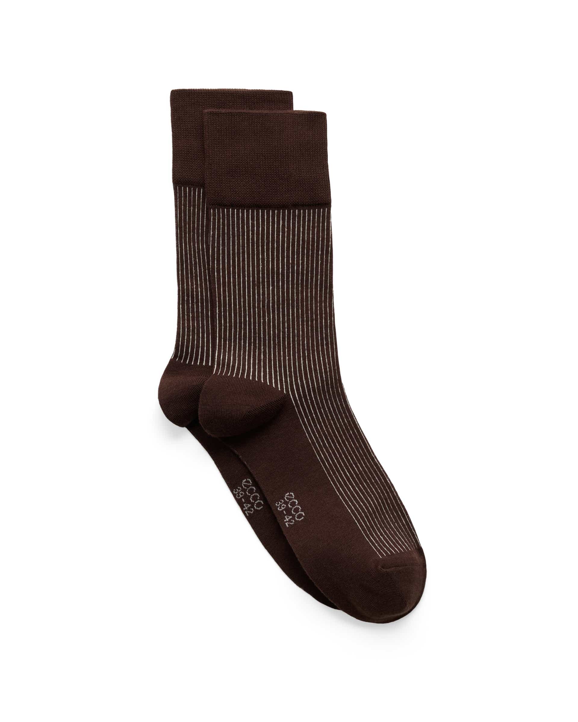 ECCO Classic Shadow Rib Mid-Cut ソックス - ブラウン - Back