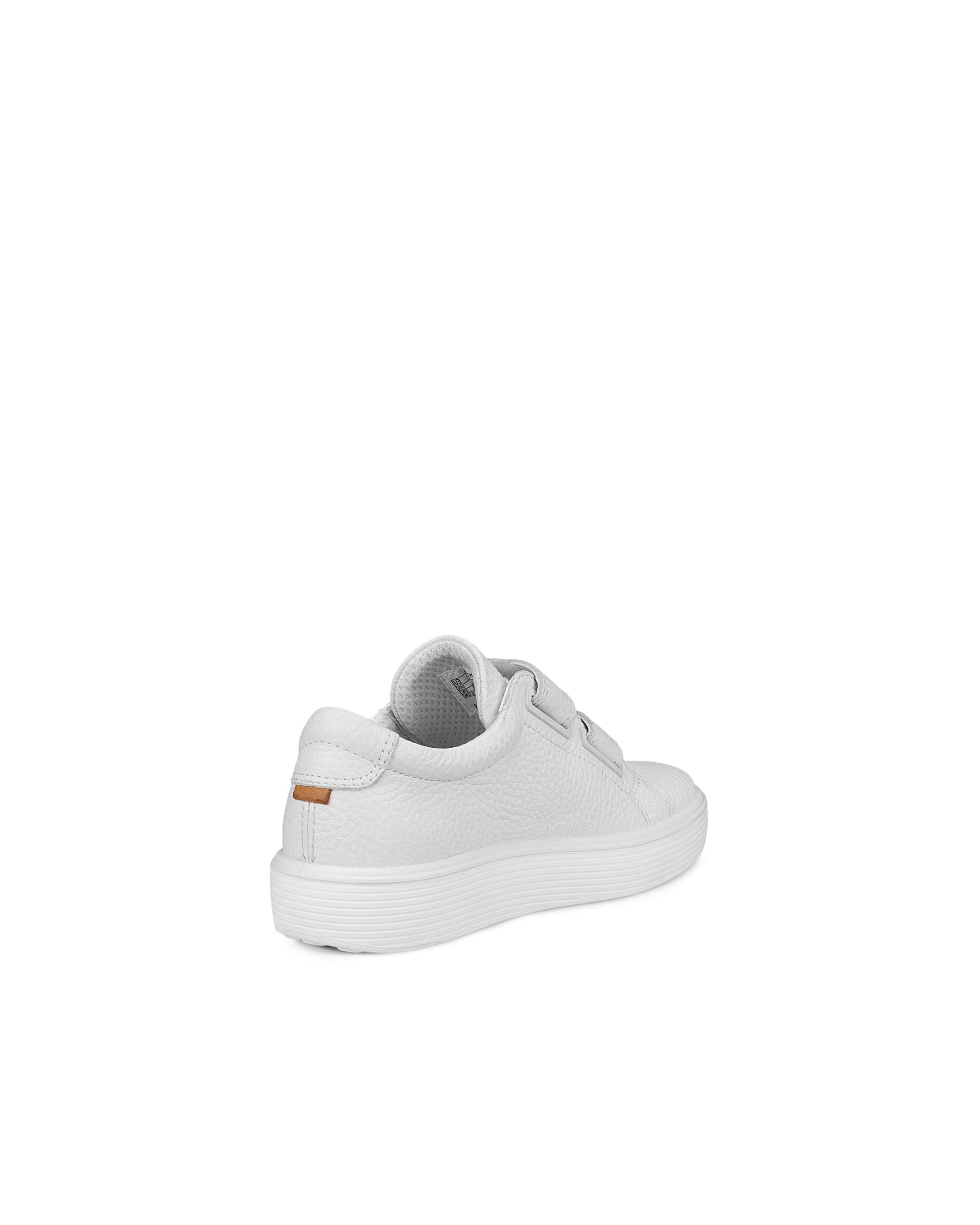 Kids' ECCO® Soft 60 Leather Two-Strap Sneaker - White - Back