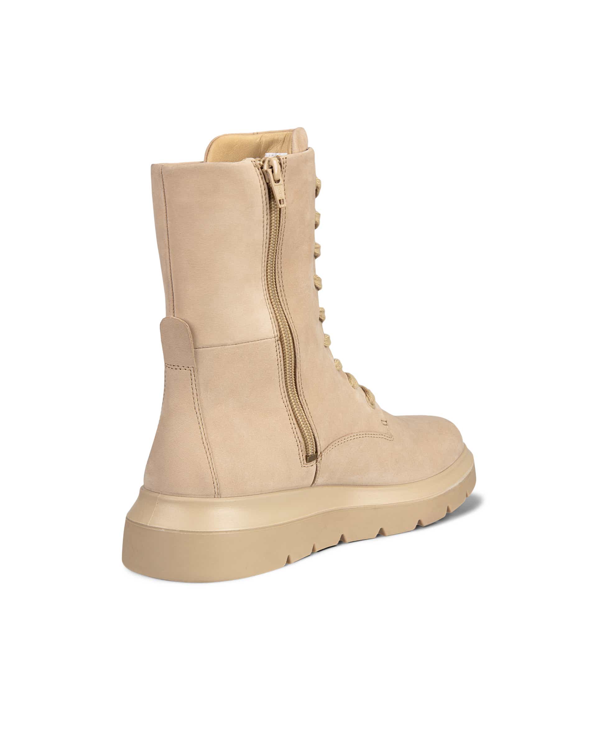 ECCO® Nouvelle Dames leren veterlaars - Beige - Back
