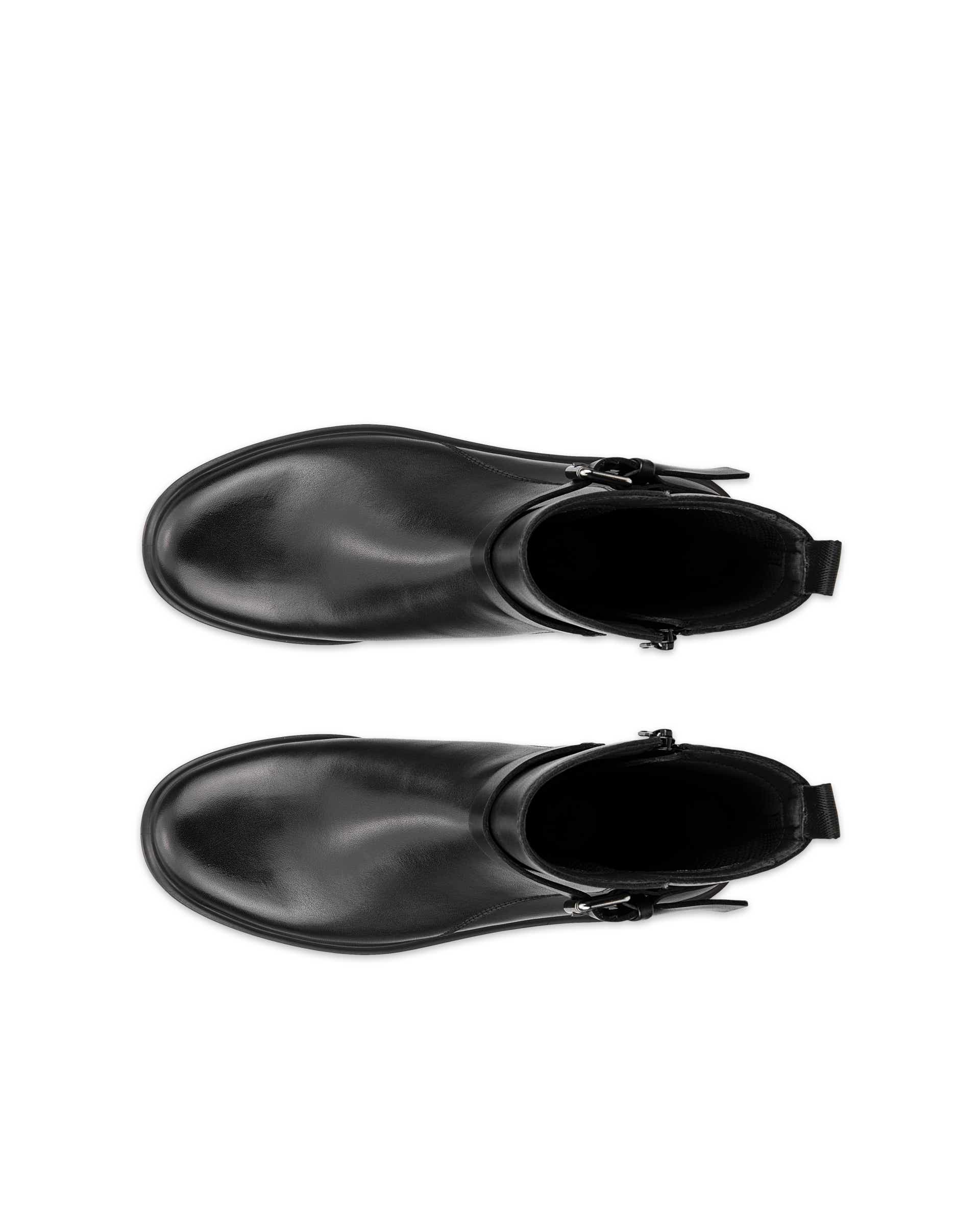 ECCO® Metropole Amsterdam bottes de pluie en cuir pour femme - Noir - Top left pair