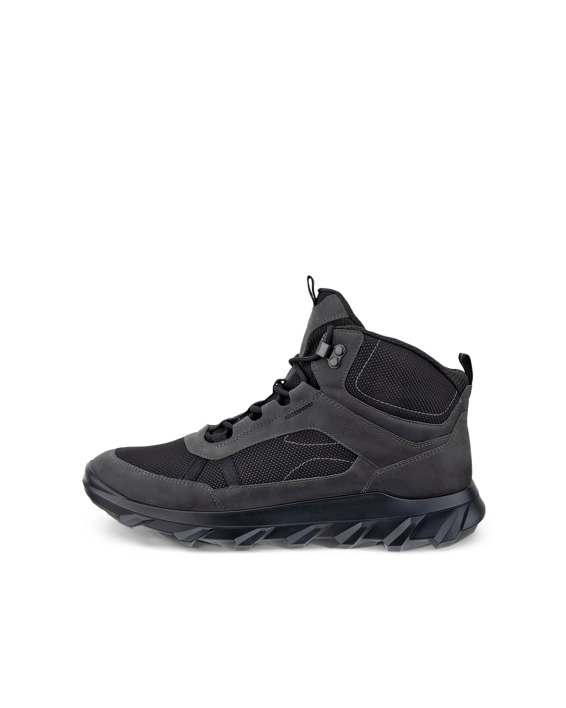 Men's ECCO® MX Nubuck Waterproof Mid-Cut Outdoor Boot - Grey - Outside