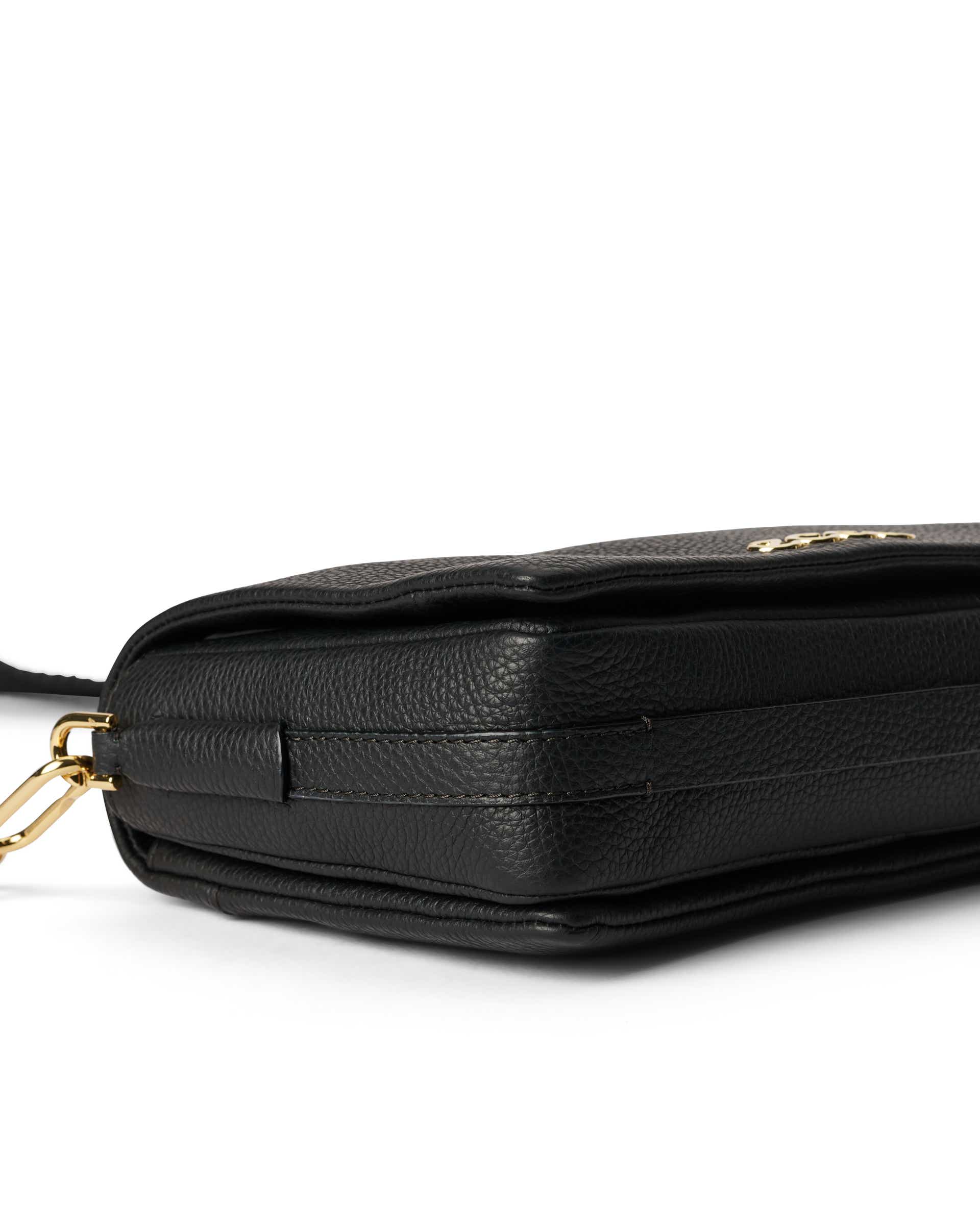 ECCO Pinch Large Soft Pebbled レザークロスボディバッグ - ブラック - Detail-2