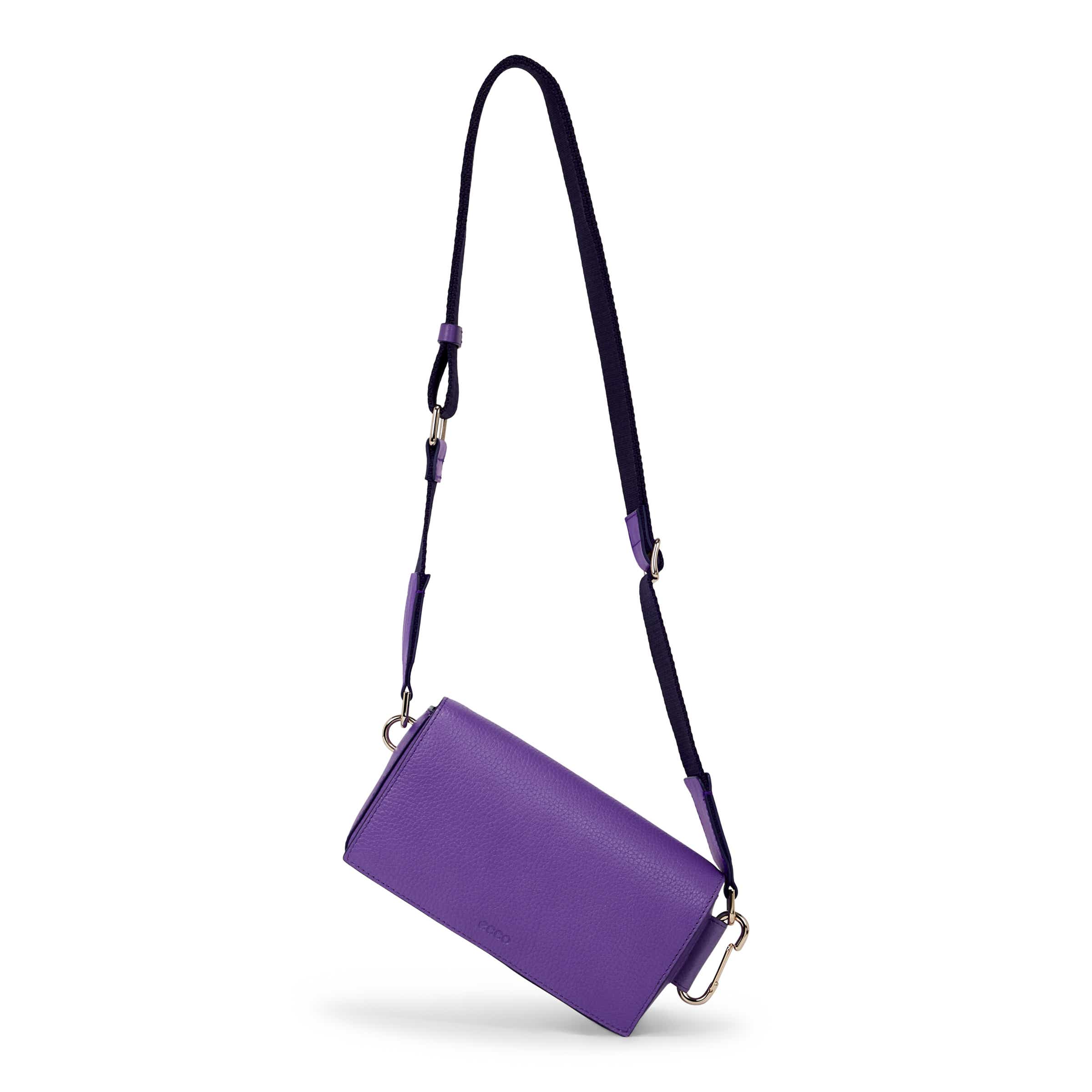 ECCO® Phone Bag Leather Crossbody Bag - Purple - Main