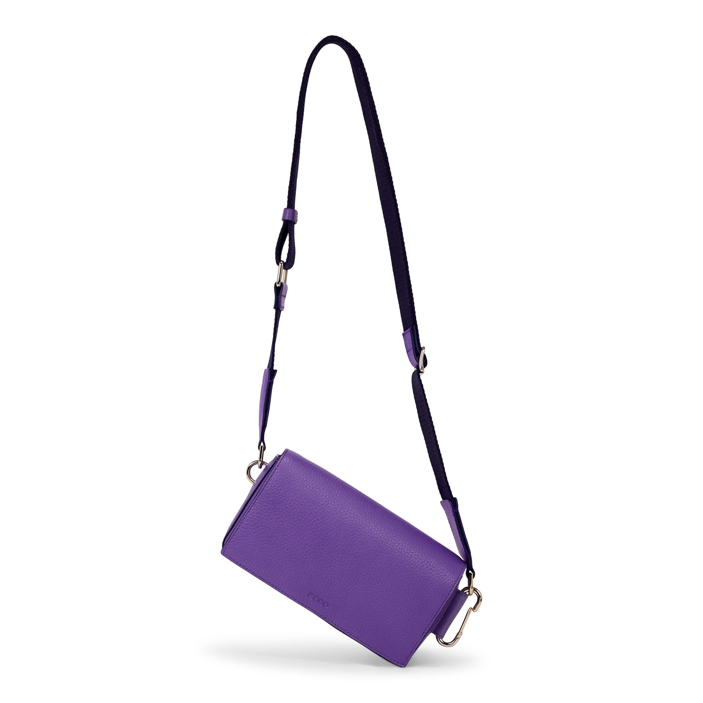 ECCO® Phone Bag Leather Crossbody Bag - Purple - Main