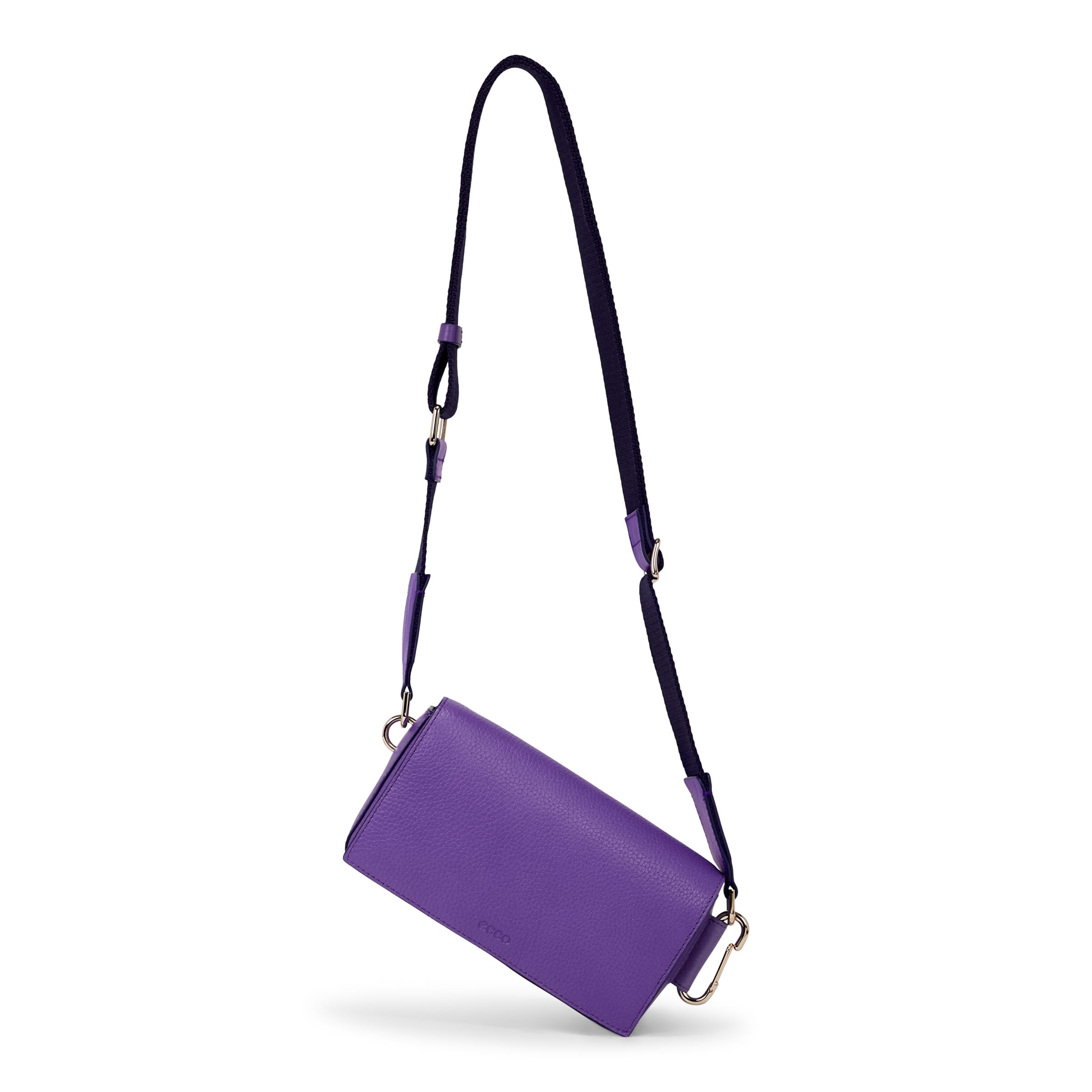 ECCO® Phone Bag Leather Crossbody Bag - Purple - Main