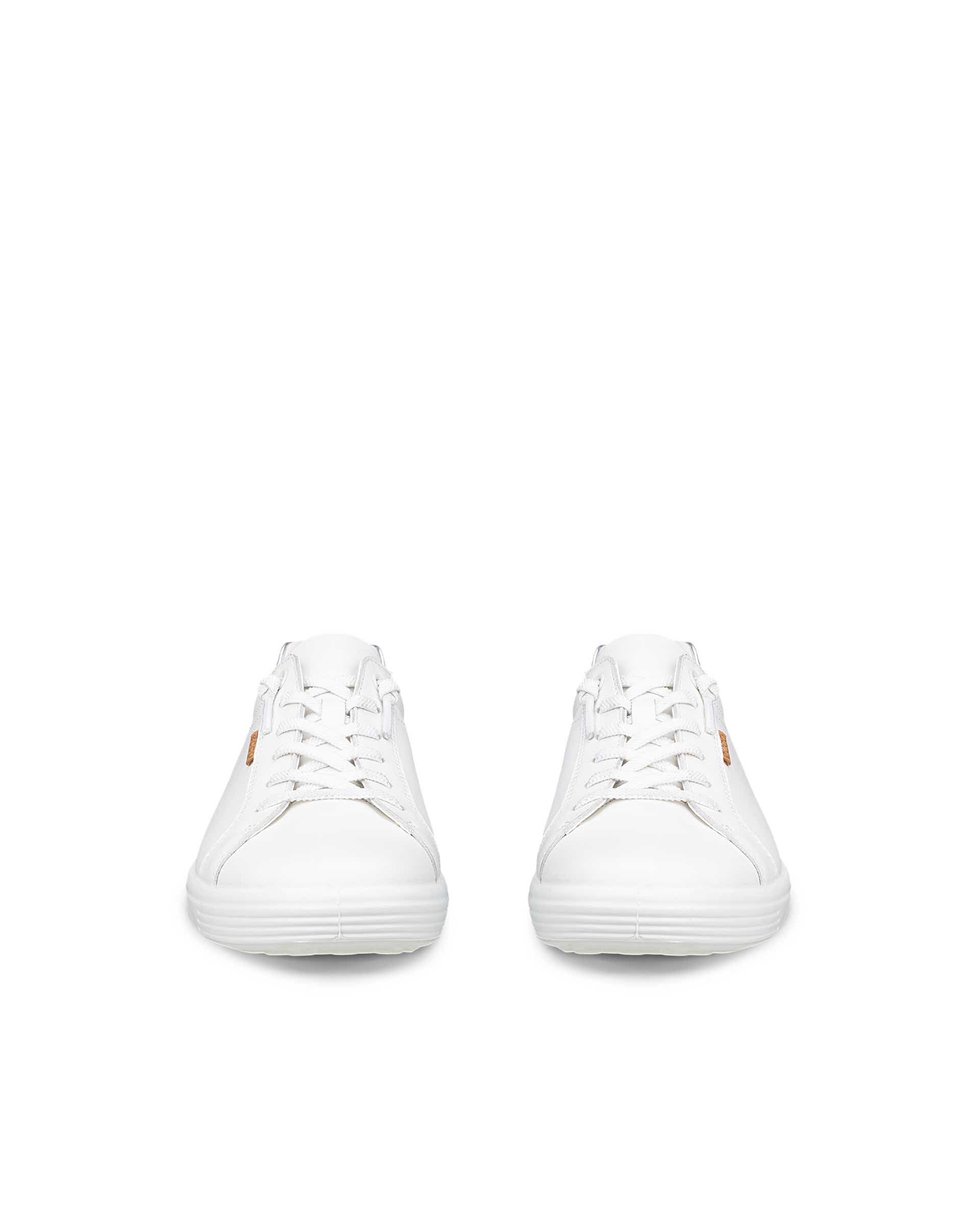 ECCO® SOFT 7 dames leren sneaker - Wit - Front pair