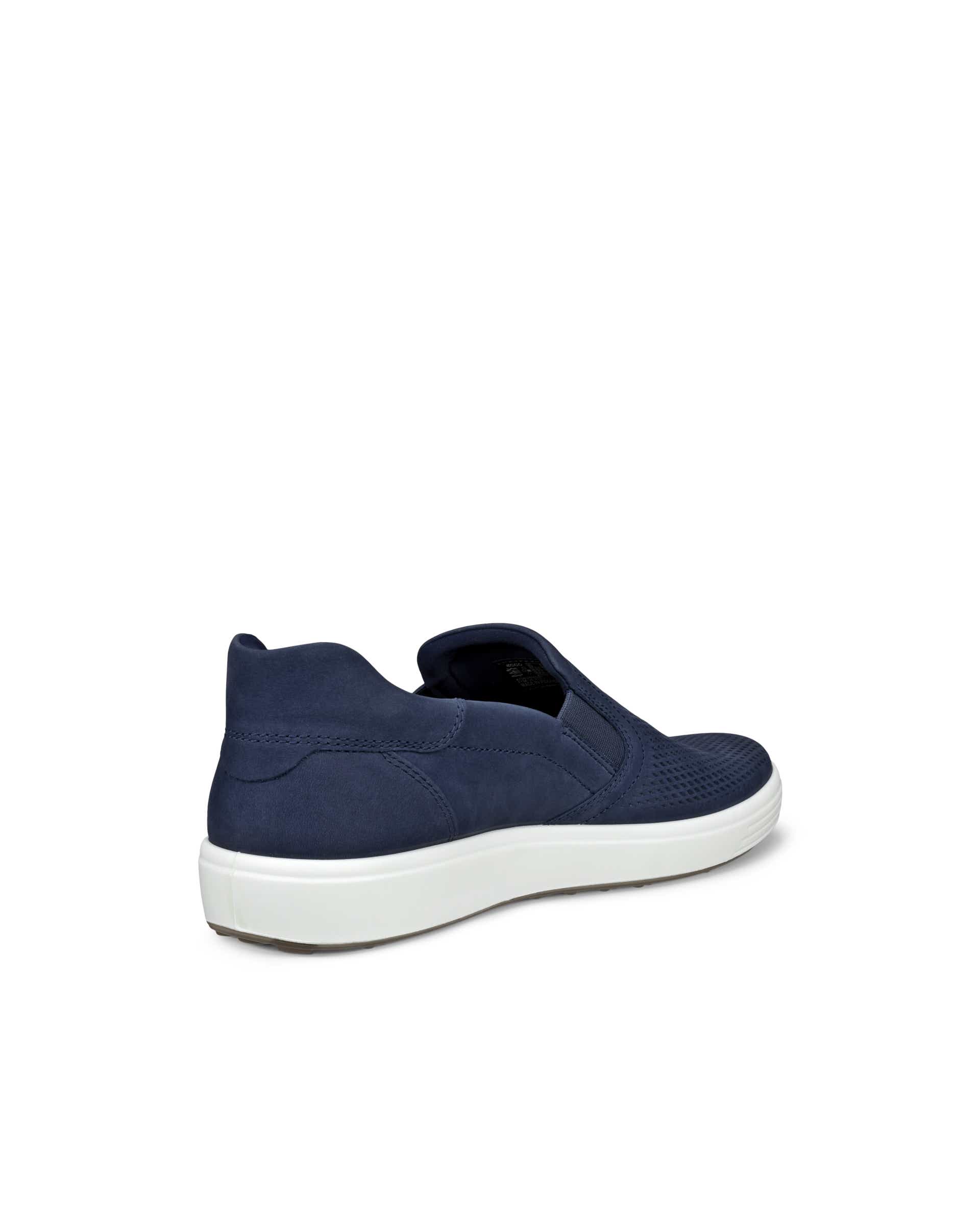 Pánské nubukové tenisky ECCO® Soft 7 - Modrá - Back