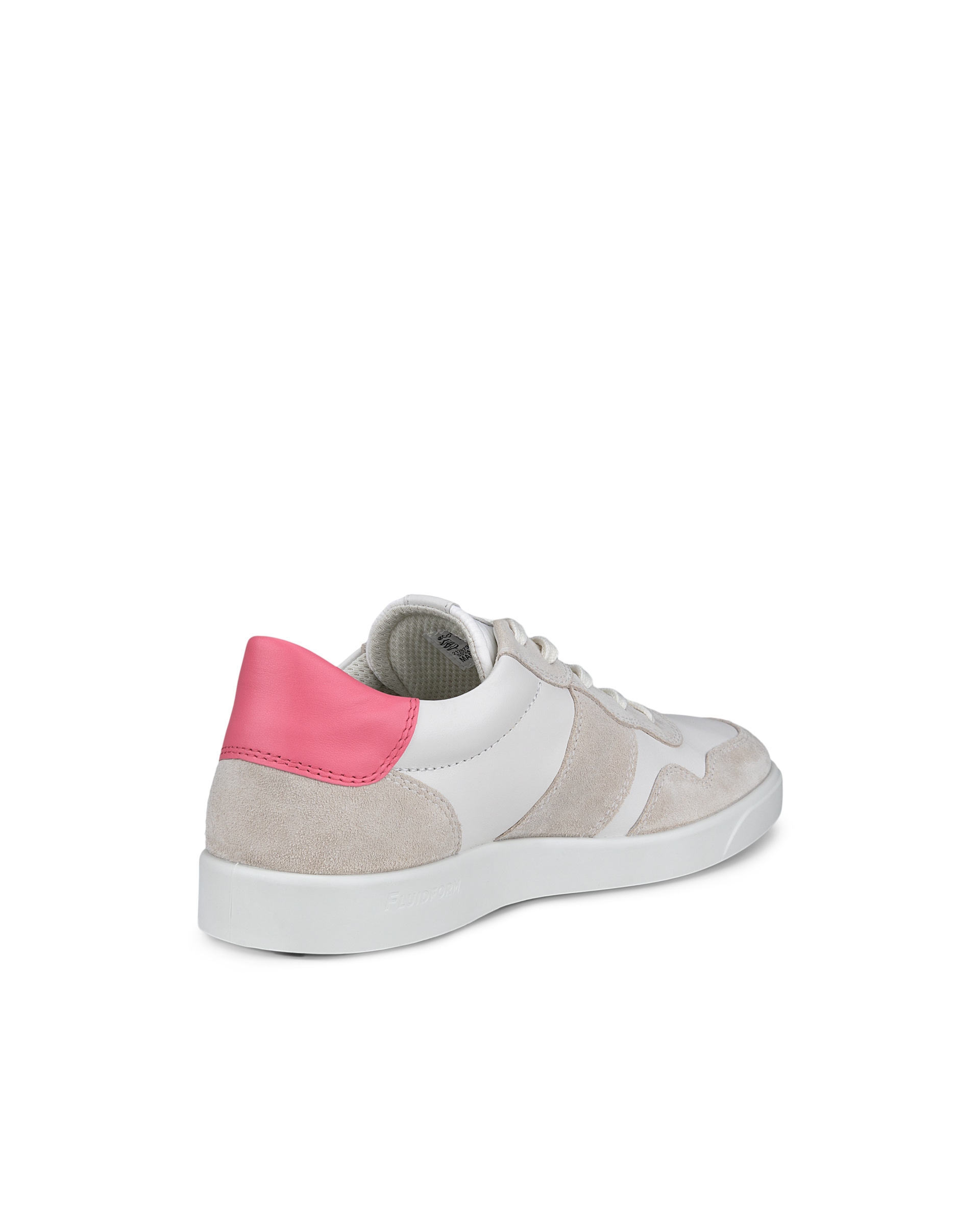ECCO® STREET LITE dames suède sneaker - Wit - Back