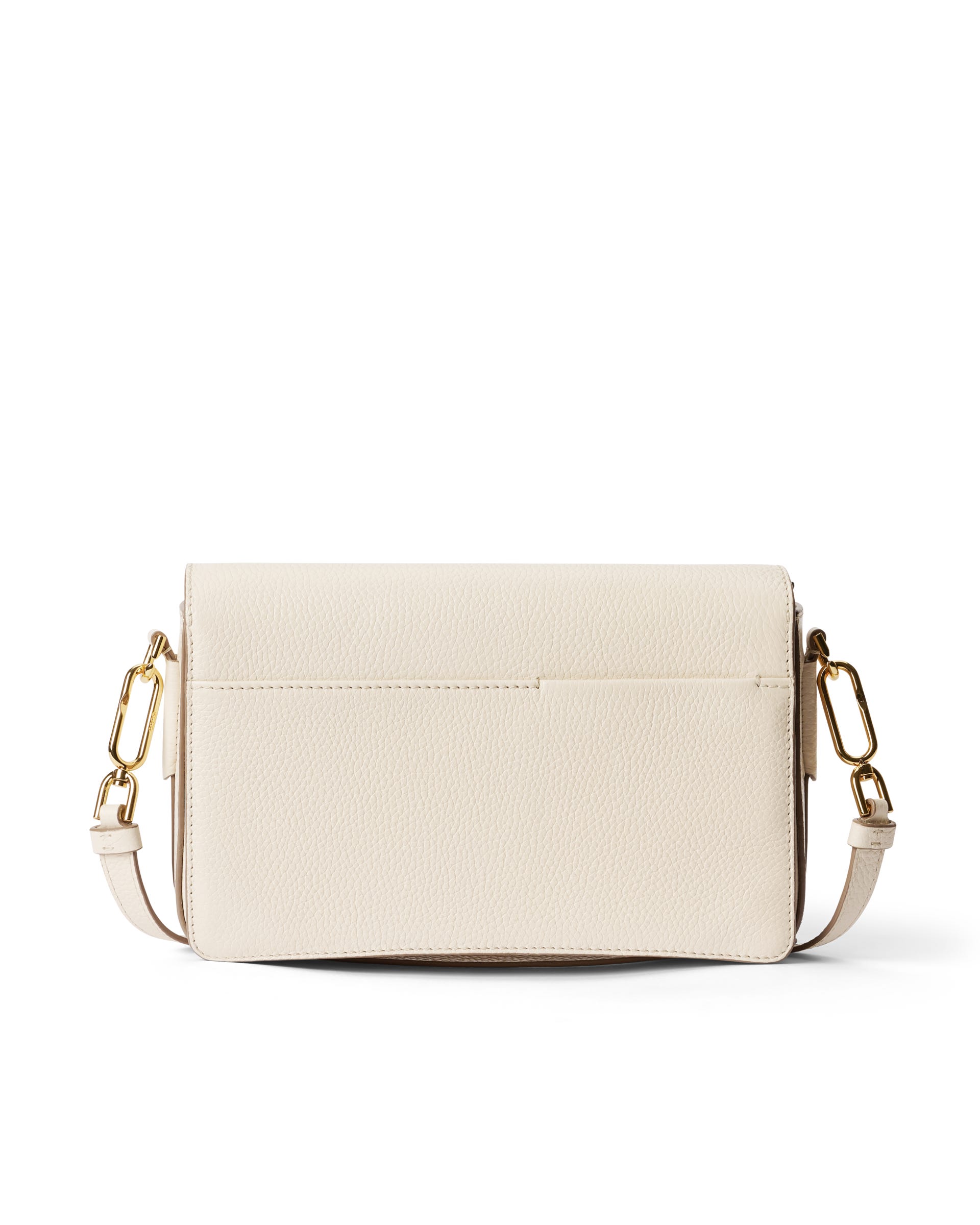 ECCO® Pinch Pebbled Leather Large Crossbody Bag - Beige - Back