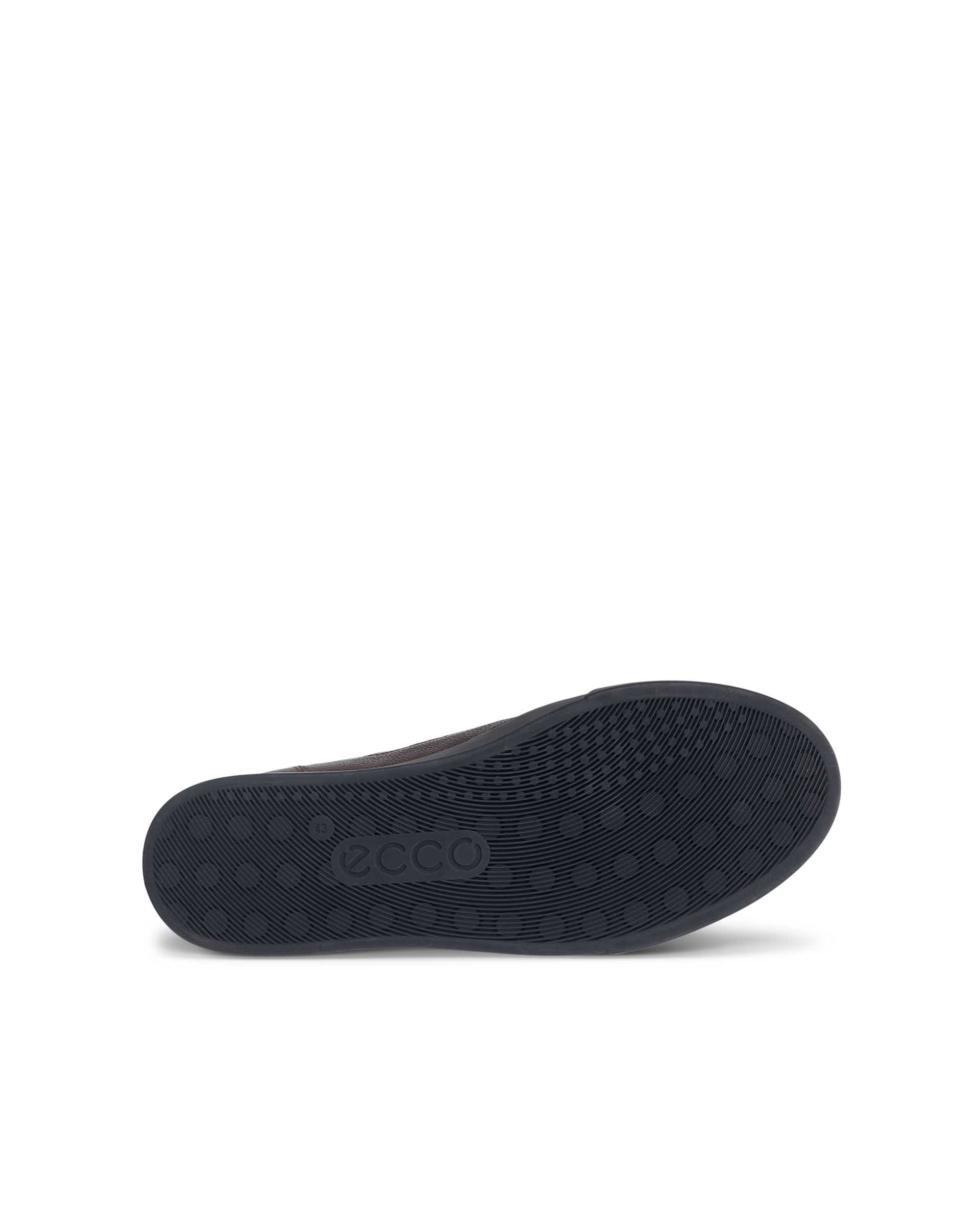 Men's ECCO® SOFT 10 Nubuck Sneaker - Brown - Sole