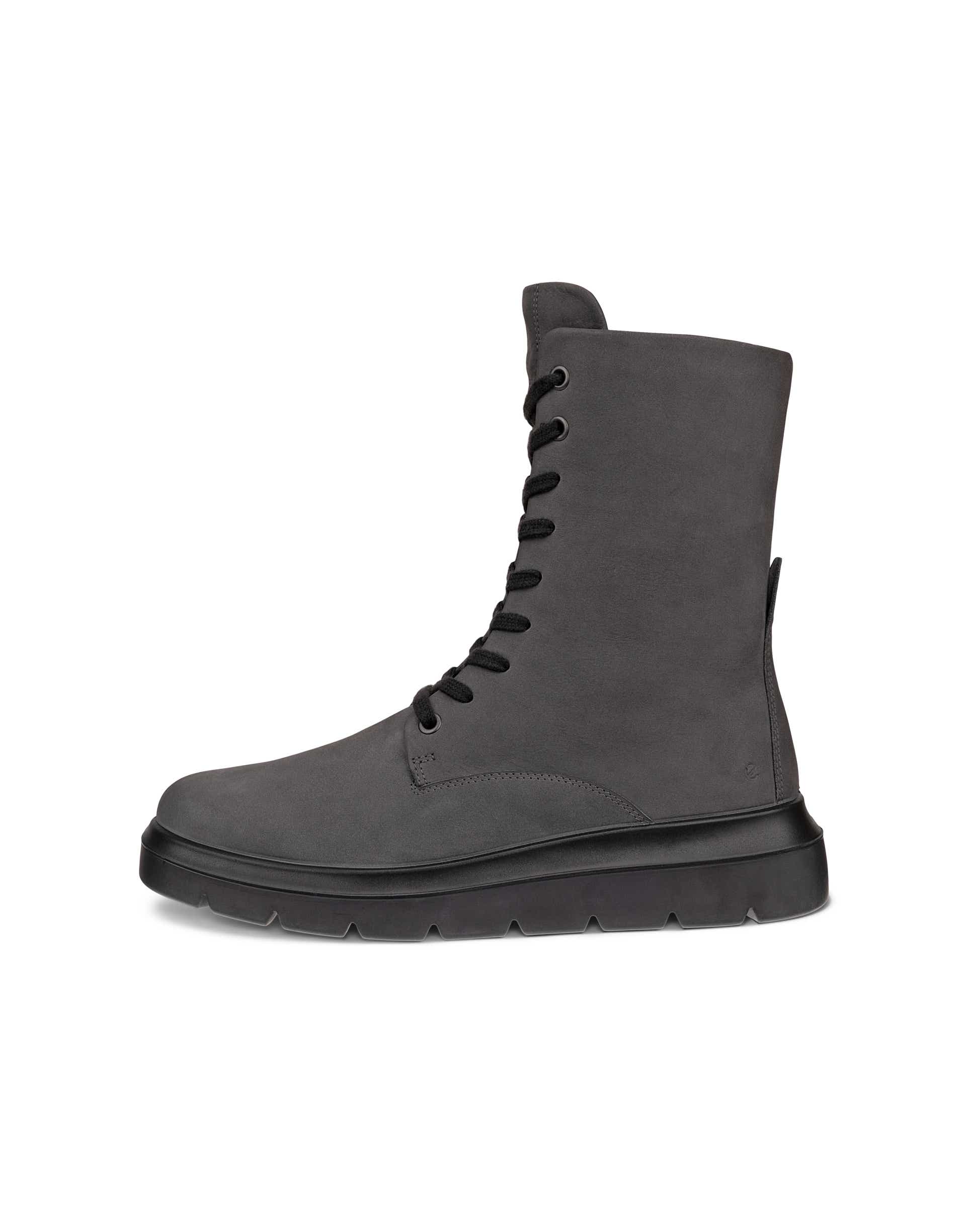 ECCO Nouvelle ウィメンズ レザーレースアップブーツ - グレー - Outside