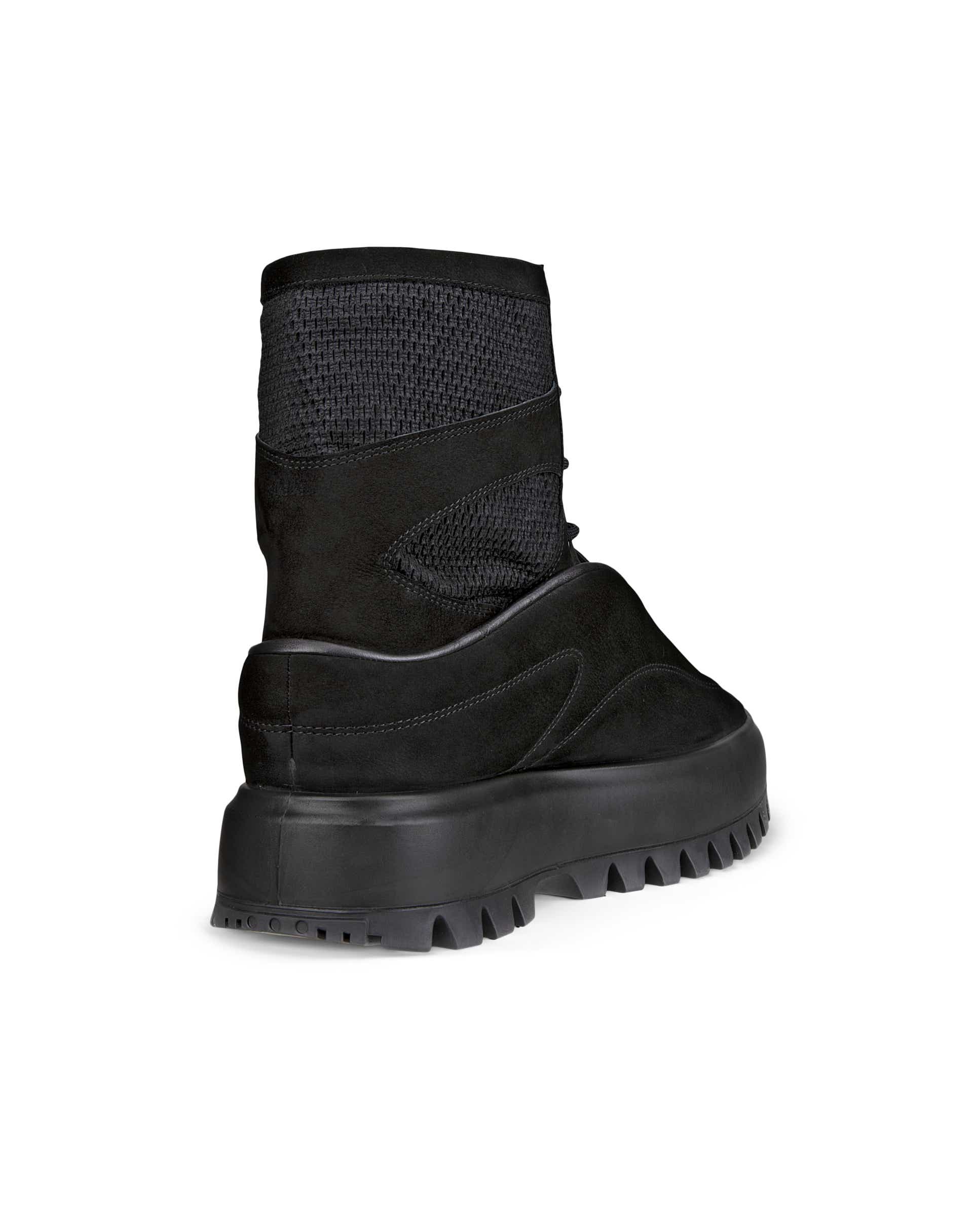 ECCO Street Ace RAL7000 メンズ ヌバックブーツ - ブラック - Back