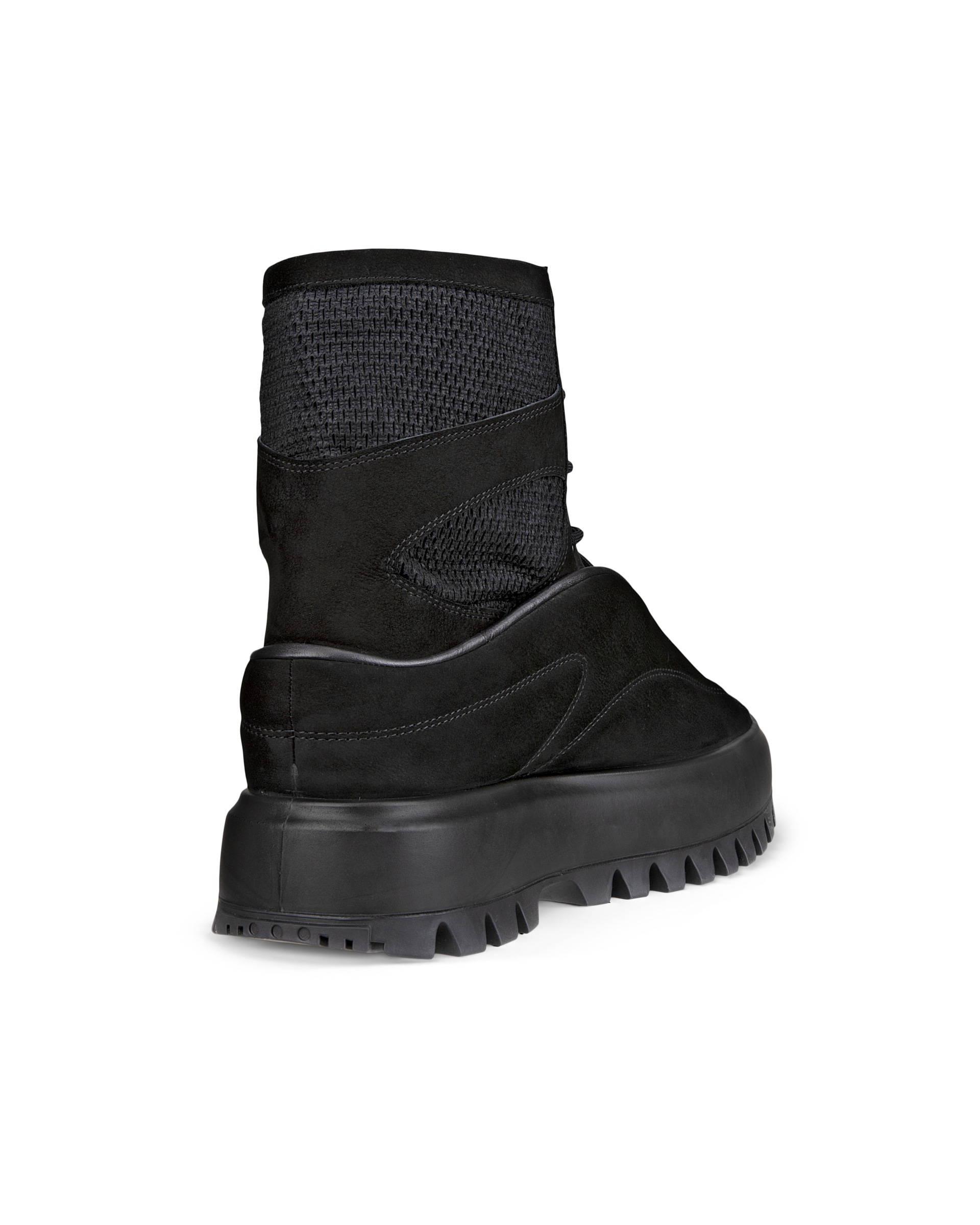 ECCO Street Ace RAL7000 メンズ ヌバックブーツ - ブラック - Back